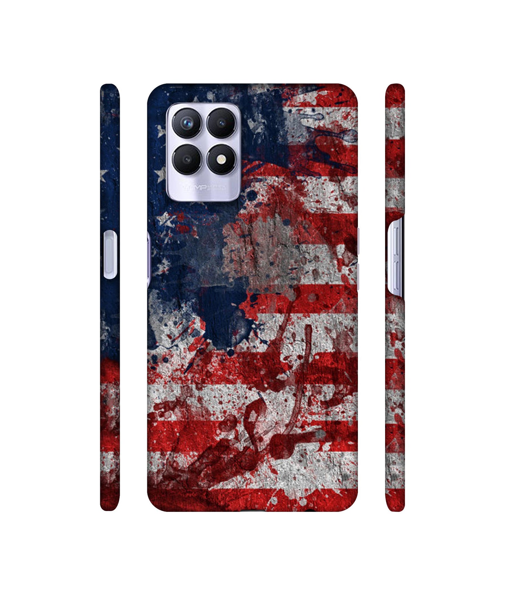 Painting American Designer Hard Back Cover for Realme 8i