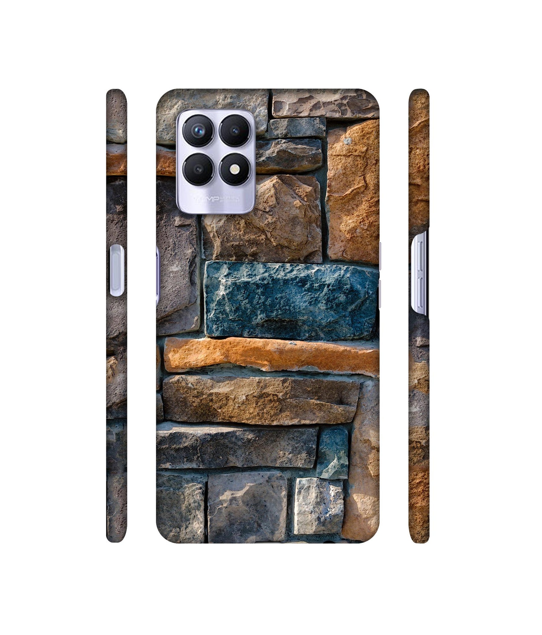 Decorative Stone Cladding Designer Hard Back Cover for Realme 8i