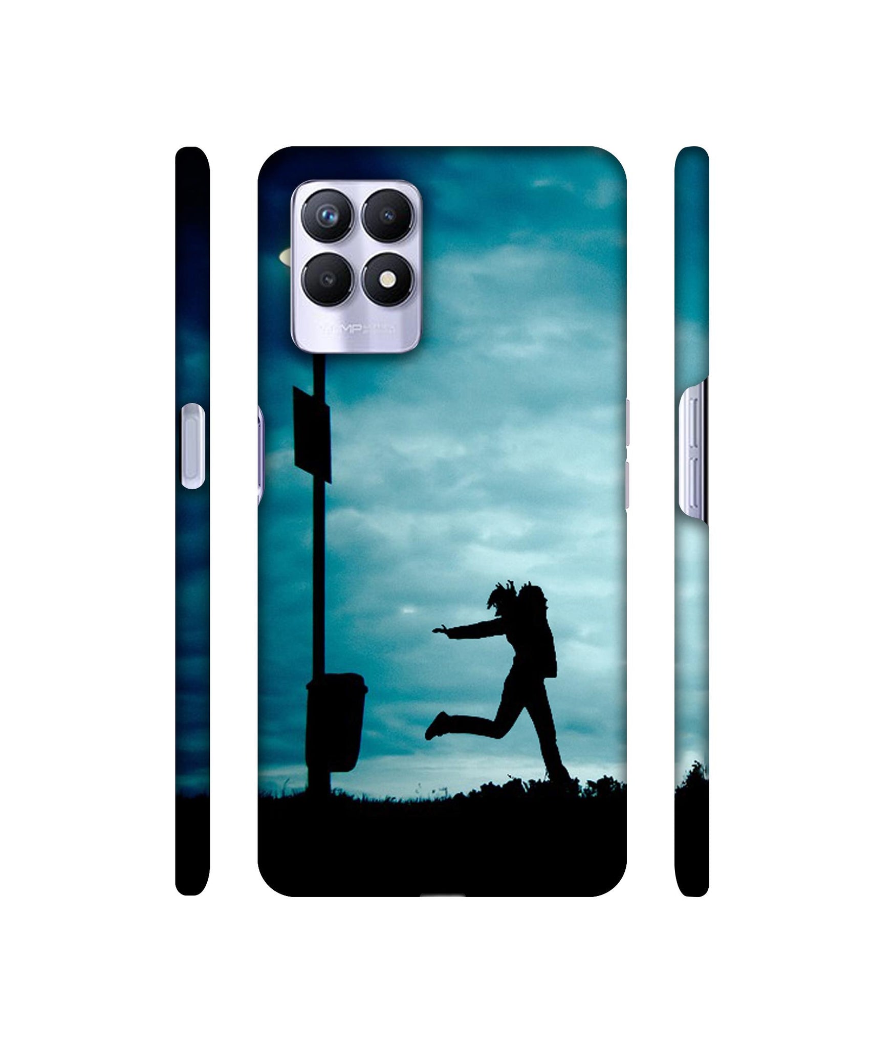 Girl Running At Night Designer Hard Back Cover for Realme 8i