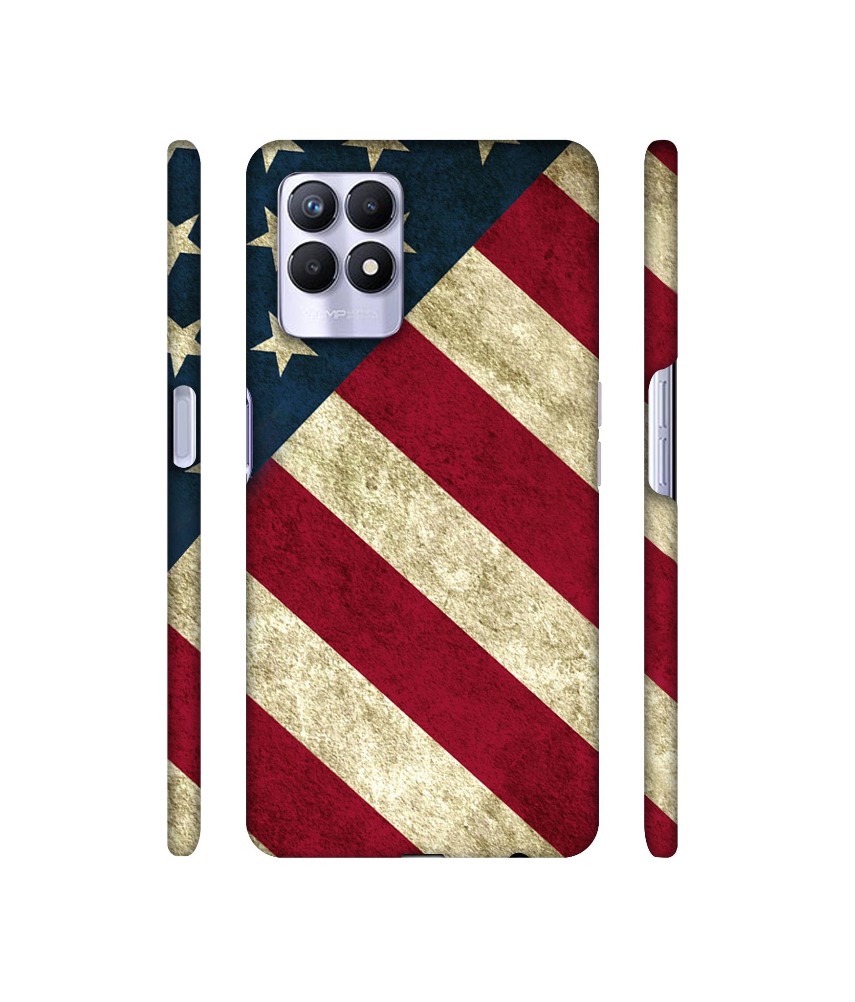 USA Flag Designer Hard Back Cover for Realme 8i