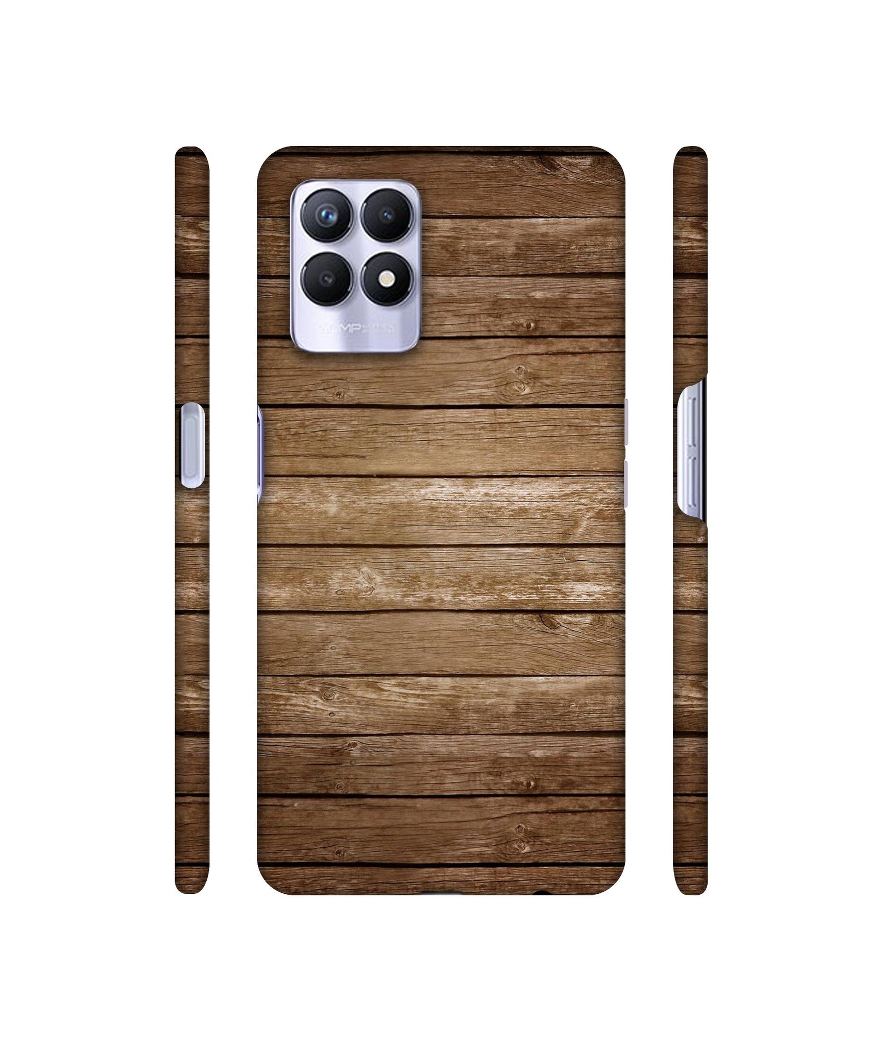 Wood Designer Hard Back Cover for Realme 8i