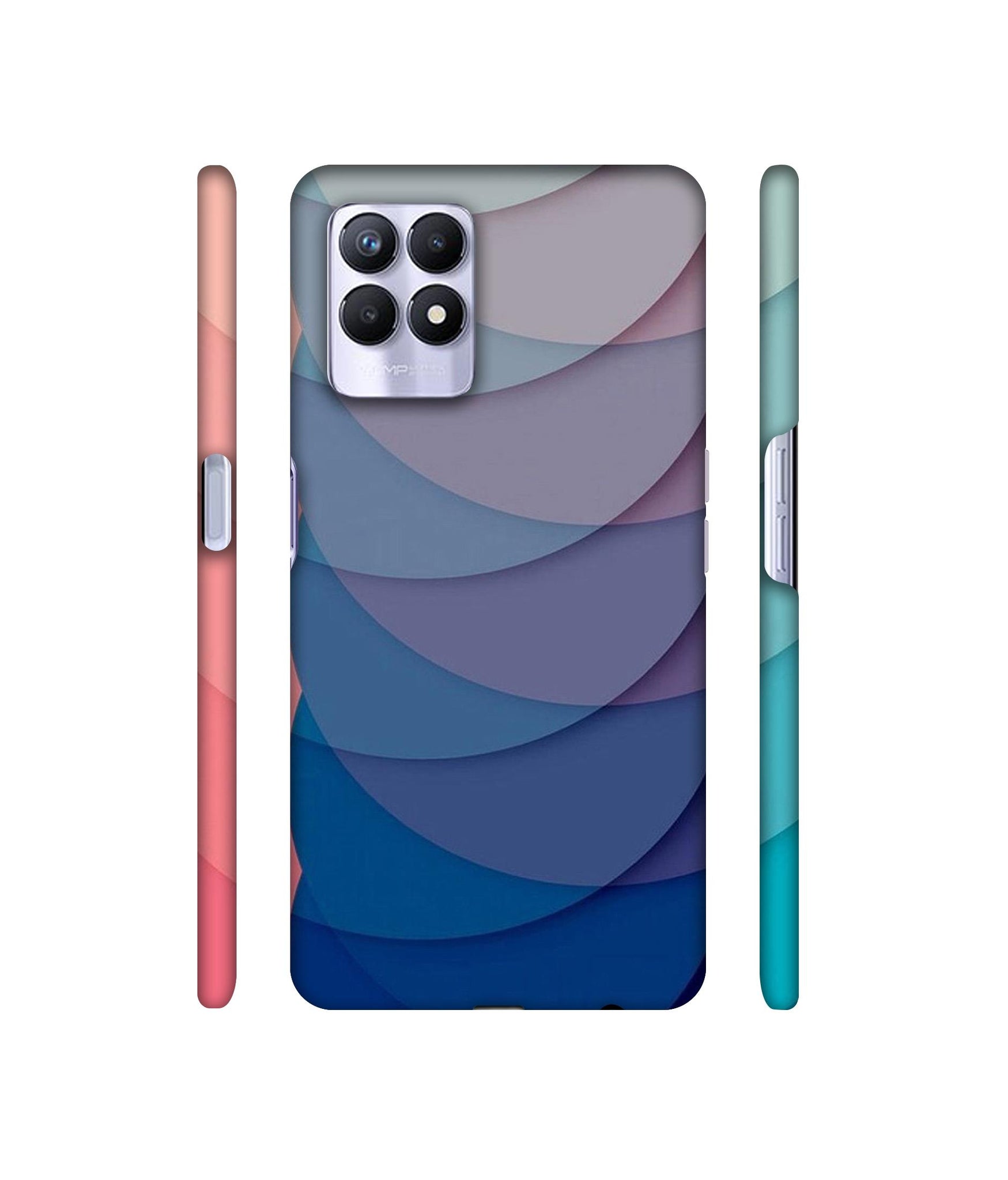 Waves Pattern Print Designer Hard Back Cover for Realme 8i