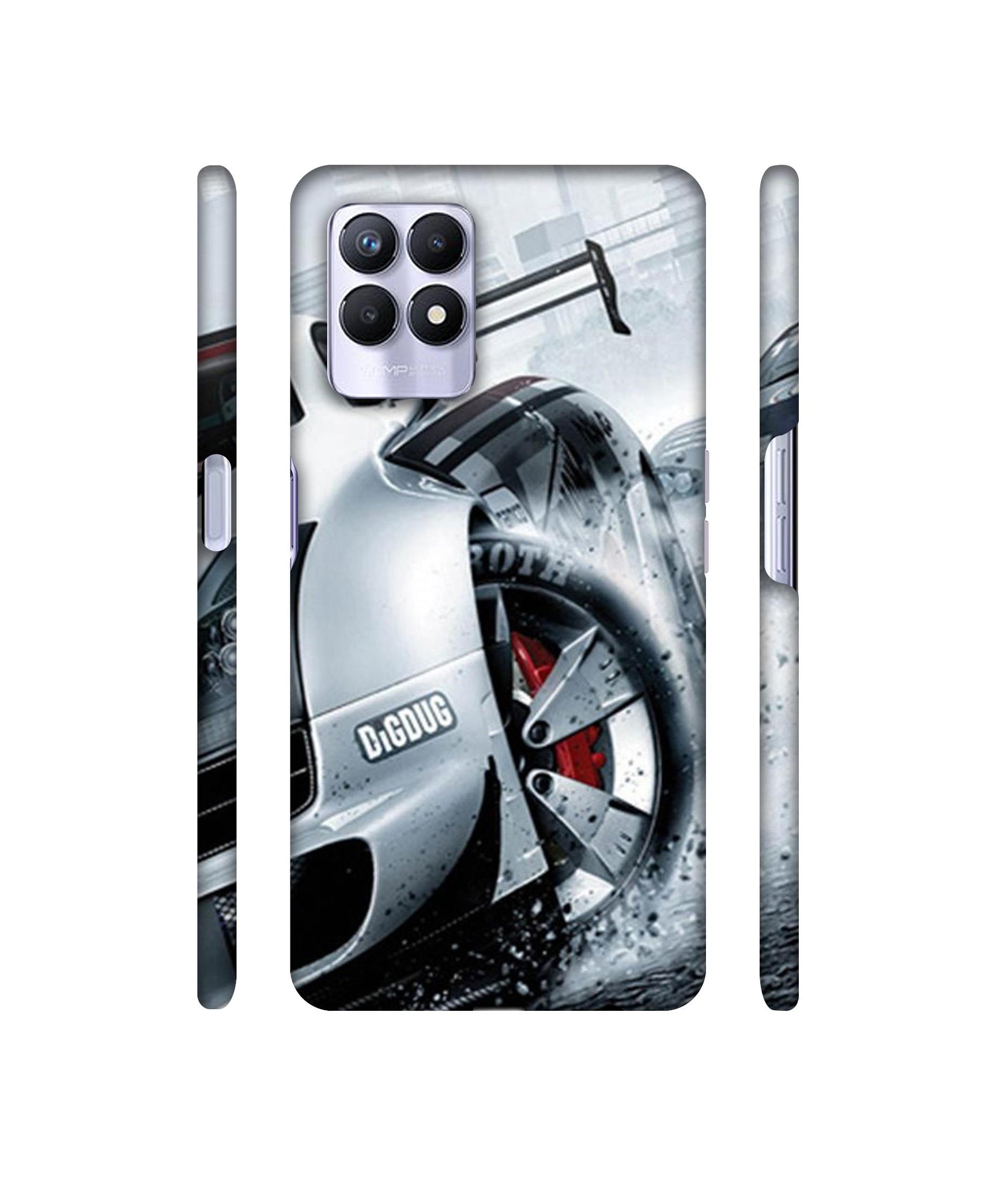 Drift Sport Print Designer Hard Back Cover for Realme 8i