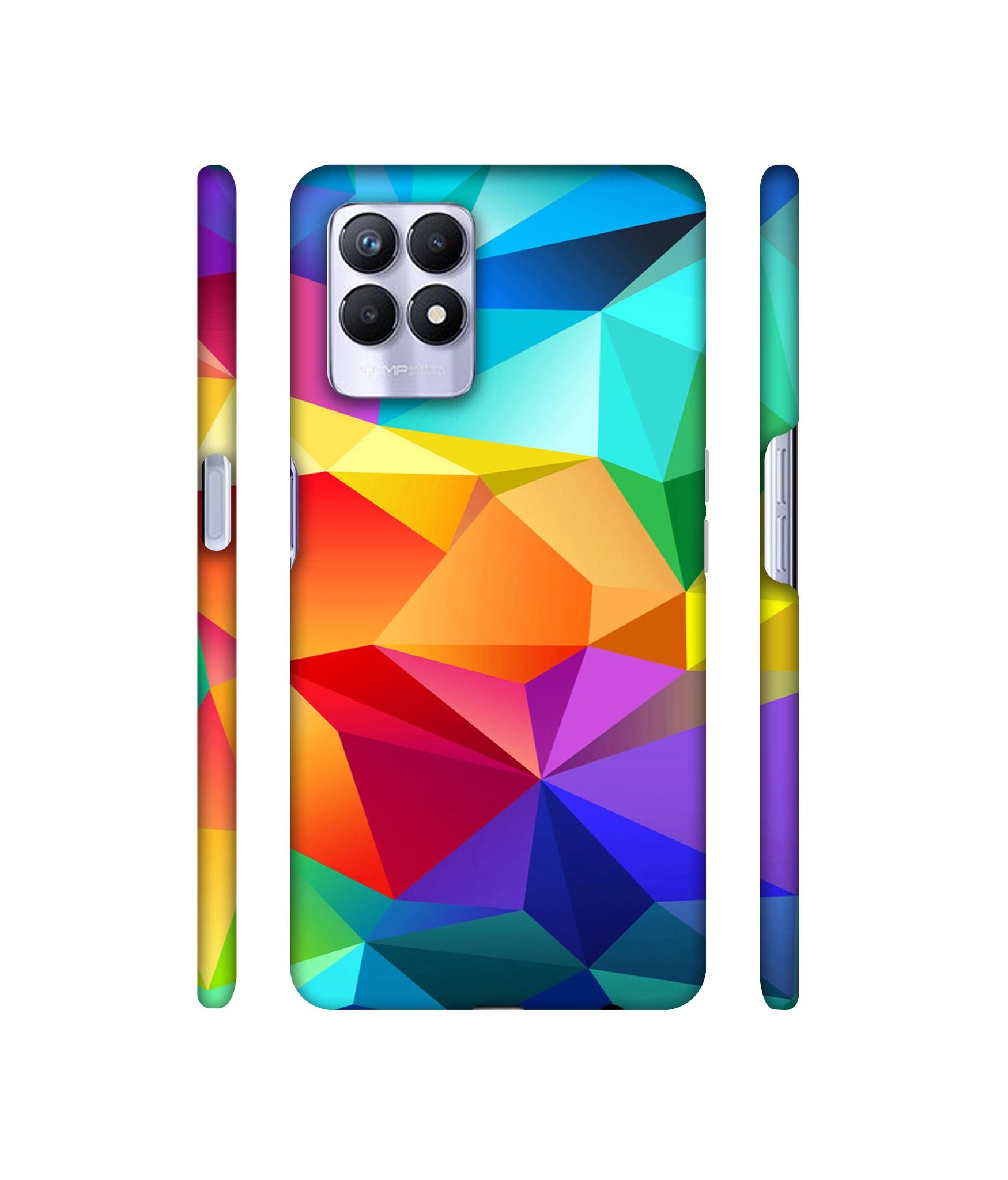 Colorful Pattern Designer Hard Back Cover for Realme 8i