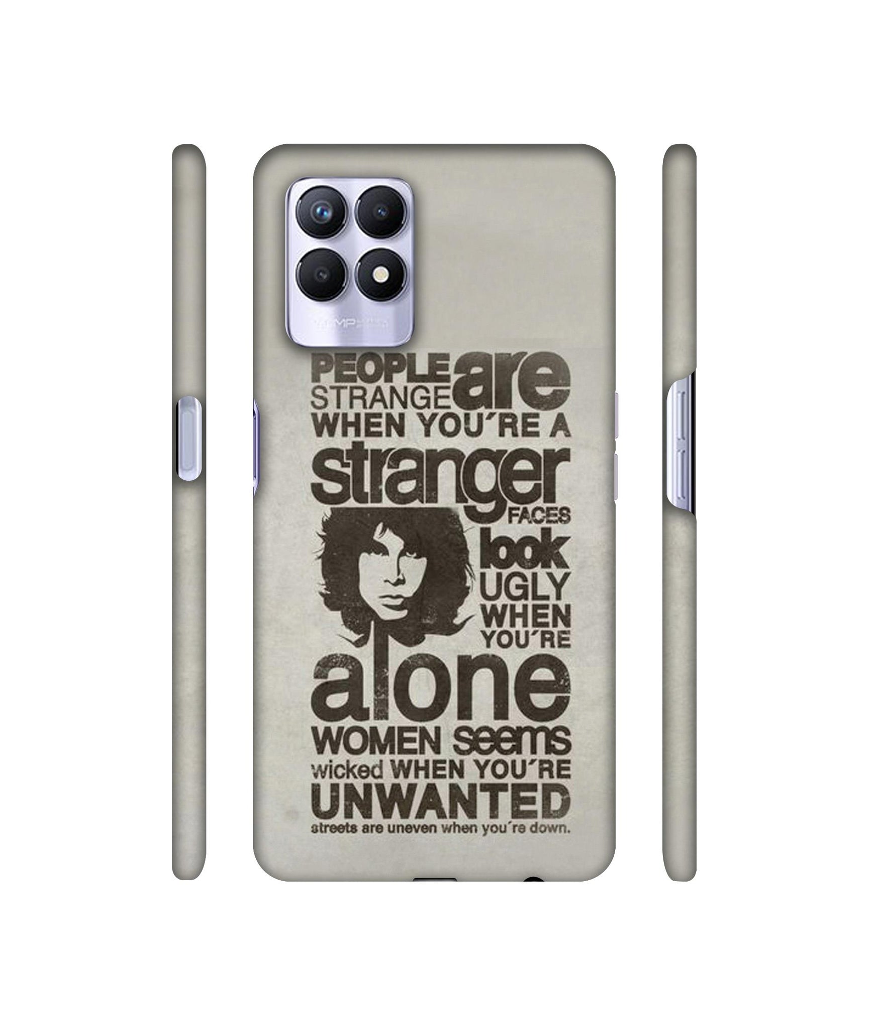 Quotes Pattern Designer Hard Back Cover for Realme 8i