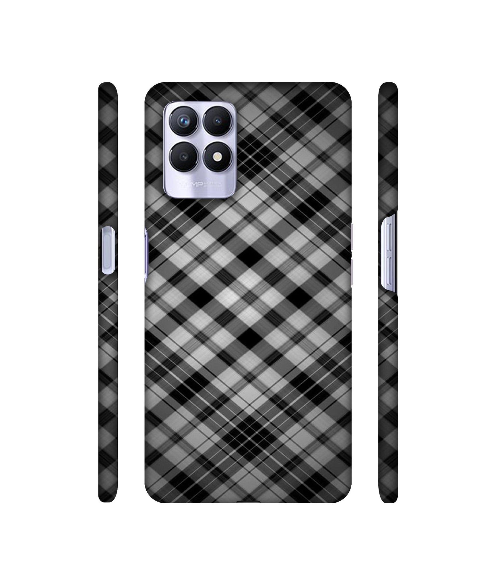 Black Stripes Pattern Designer Hard Back Cover for Realme 8i