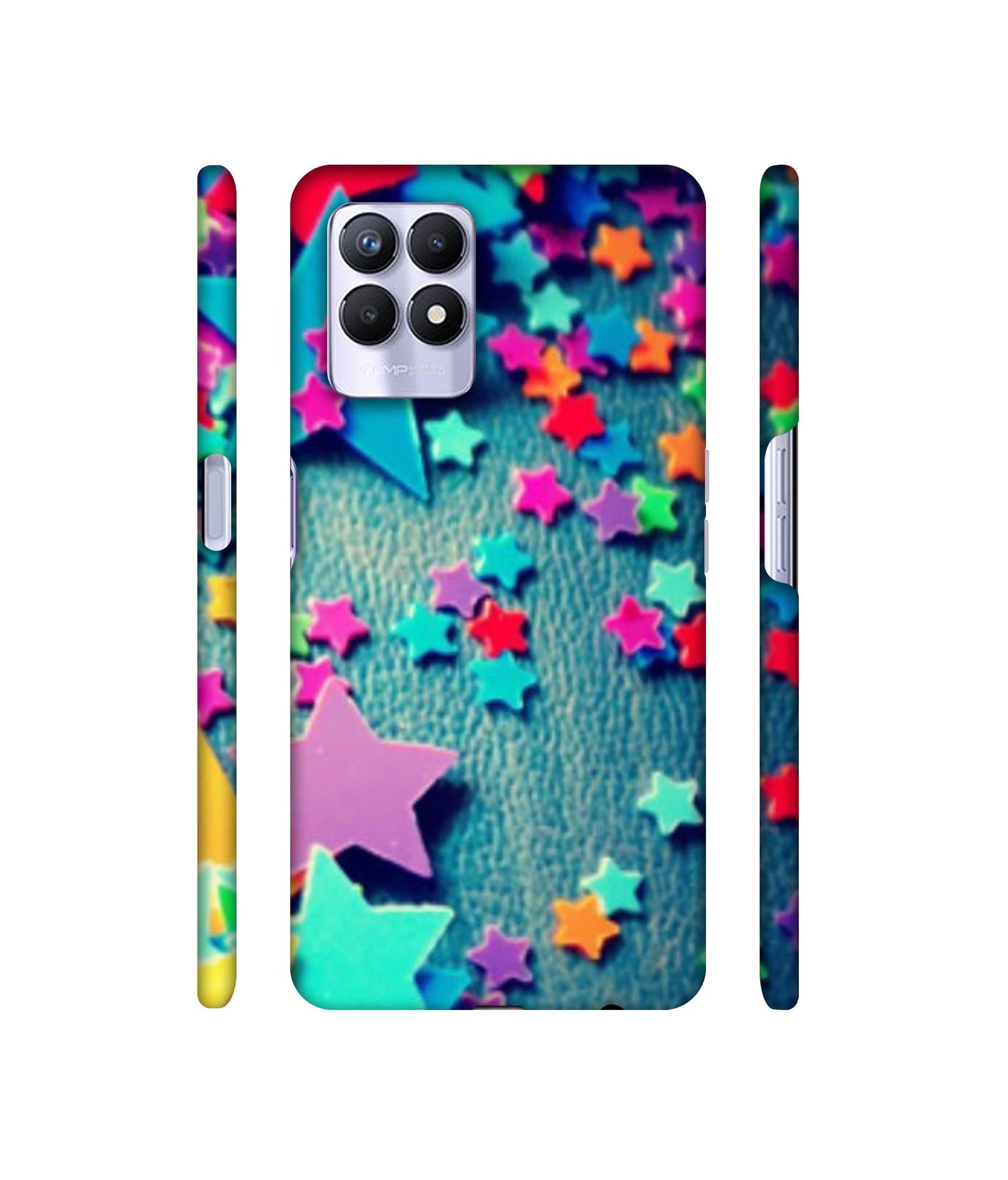 Colorful Stars Designer Hard Back Cover for Realme 8i