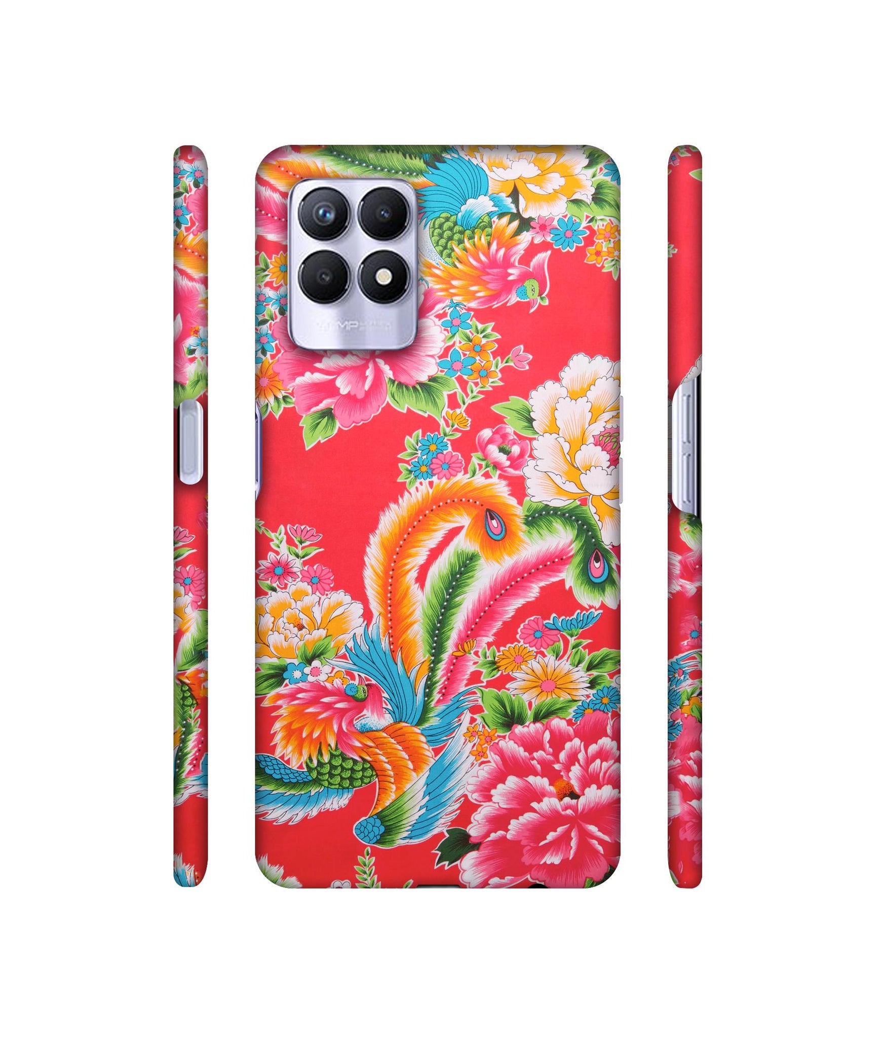 Cute Floral Pattern Print Designer Hard Back Cover for Realme 8i