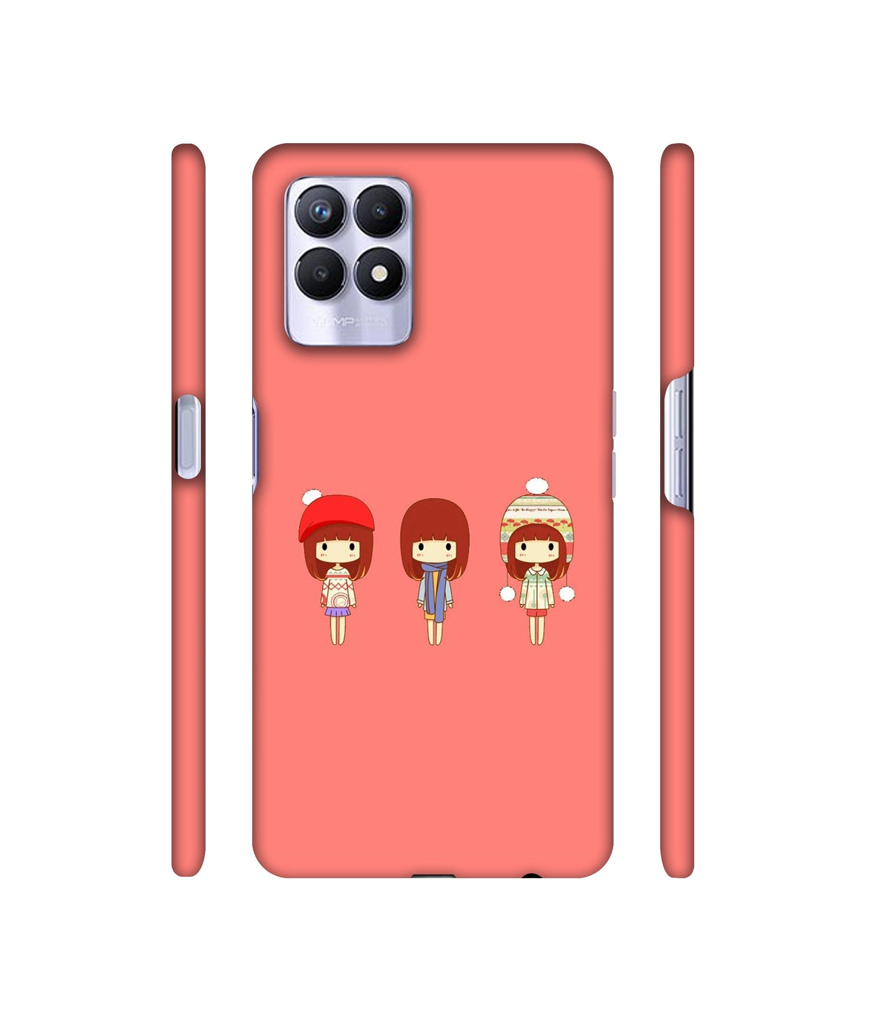 Cute Girls Designer Hard Back Cover for Realme 8i