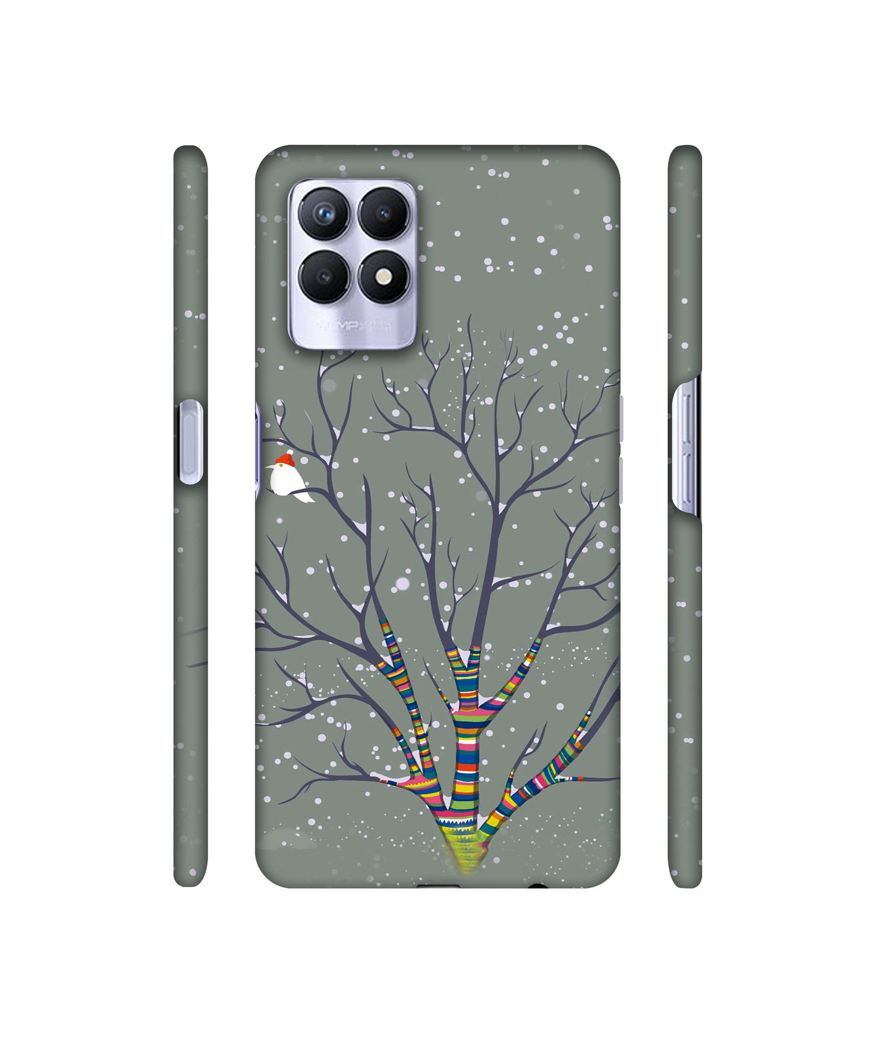 Winter Pattern Print Designer Hard Back Cover for Realme 8i