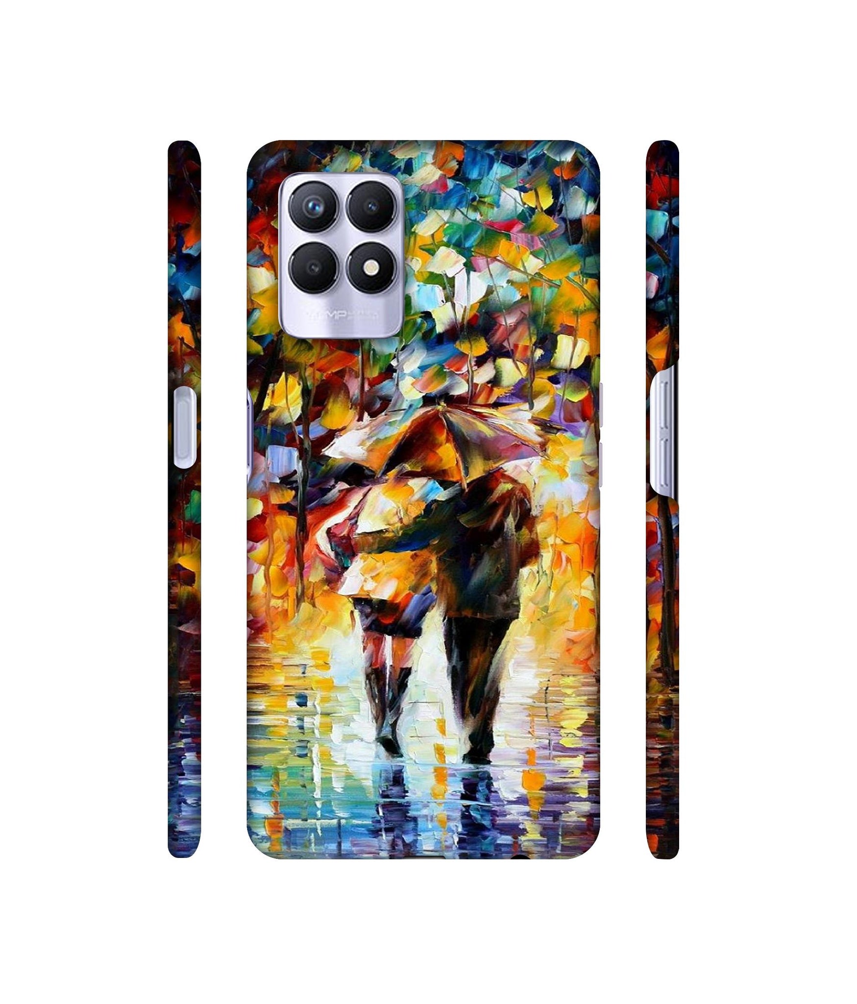 Paint Couple Pattern Designer Hard Back Cover for Realme 8i