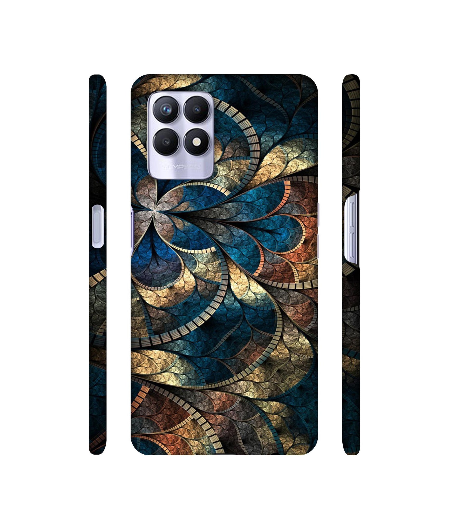 Fractional Pattern Designer Hard Back Cover for Realme 8i