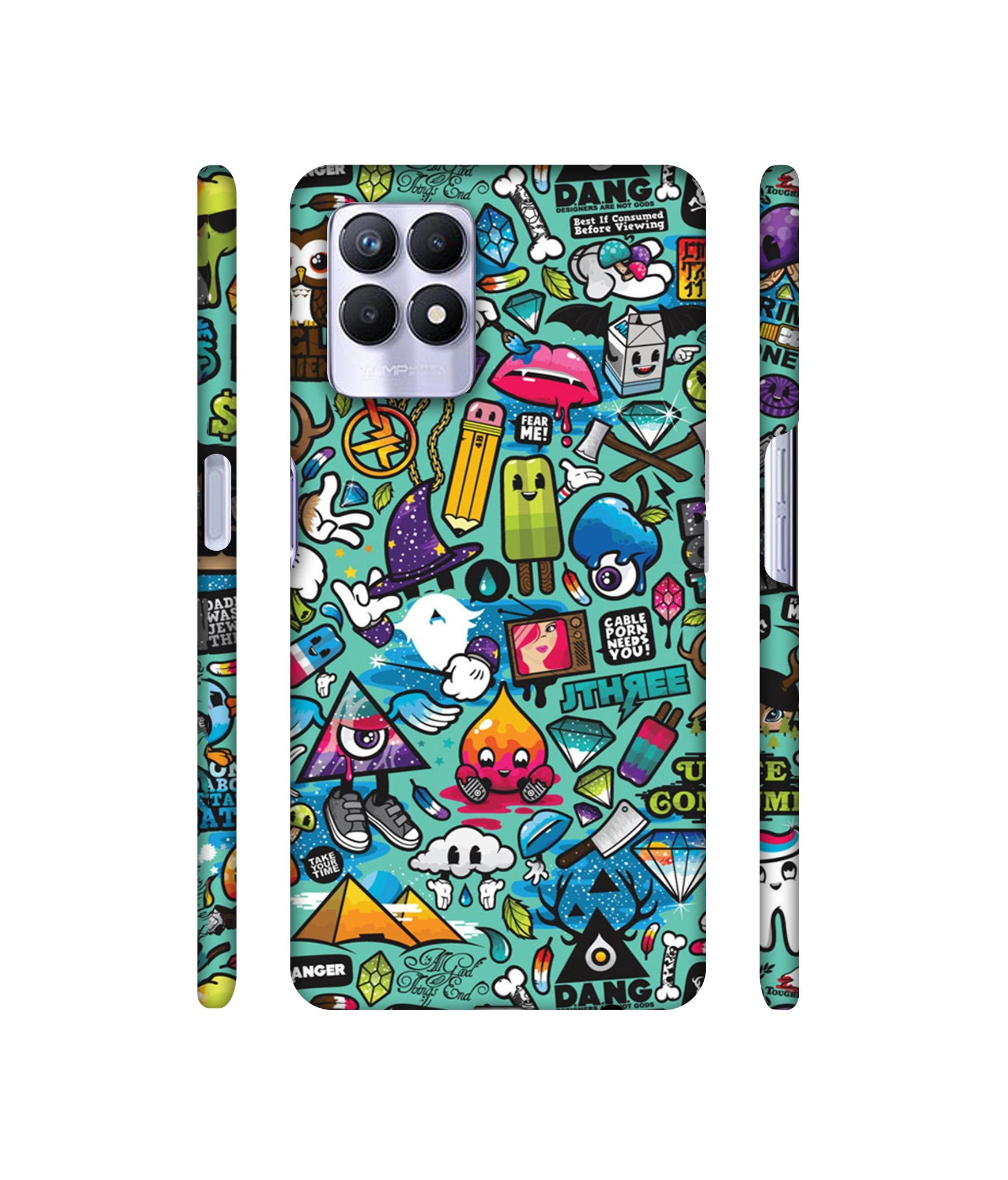 Crazy Designer Hard Back Cover for Realme 8i