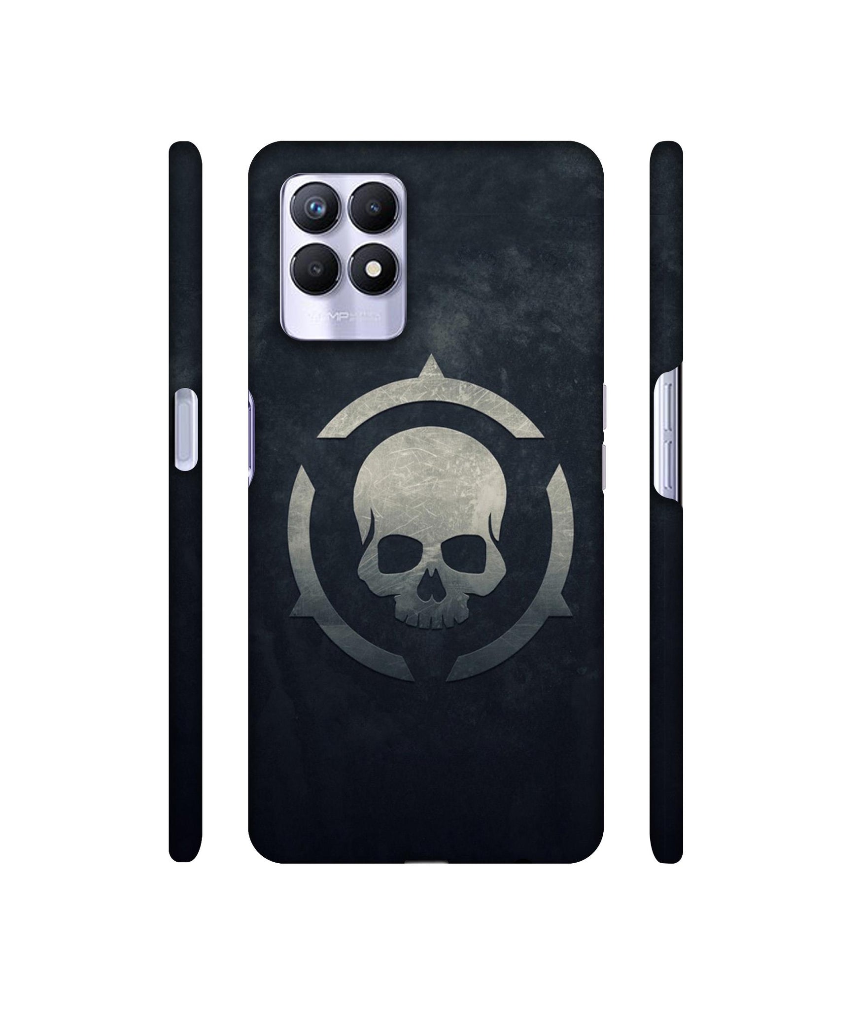 Skull Pattern Print Designer Hard Back Cover for Realme 8i