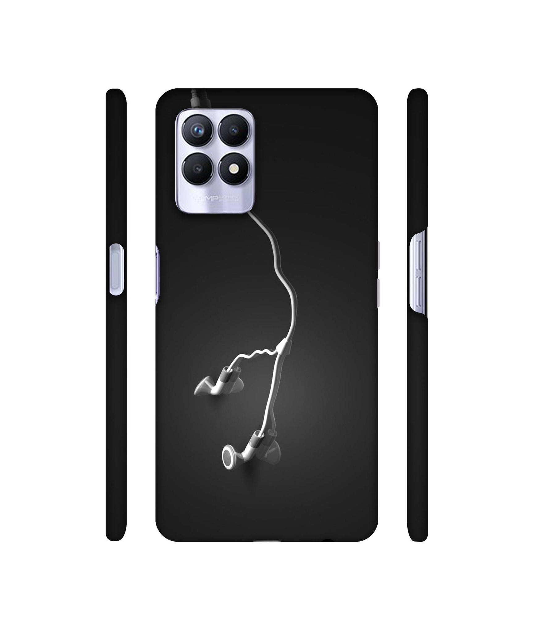 Headphone Designer Hard Back Cover for Realme 8i