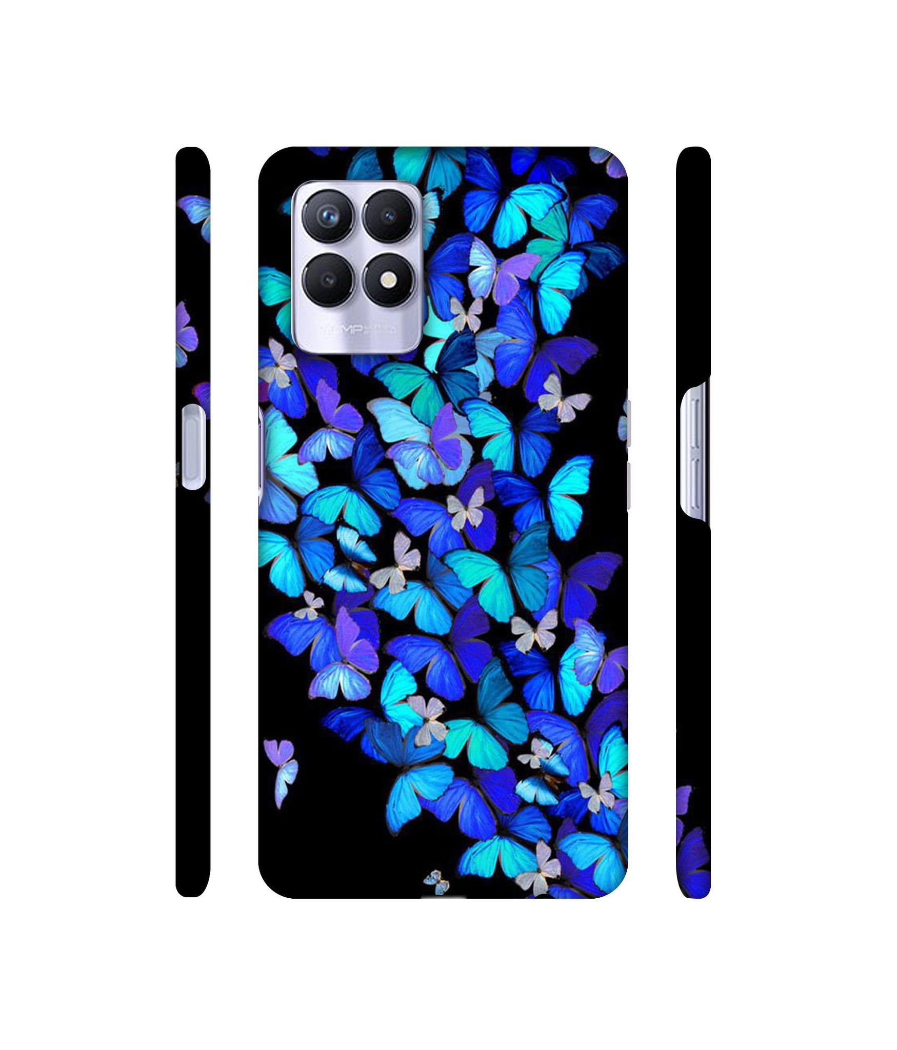 Butterfly Pattern Designer Hard Back Cover for Realme 8i