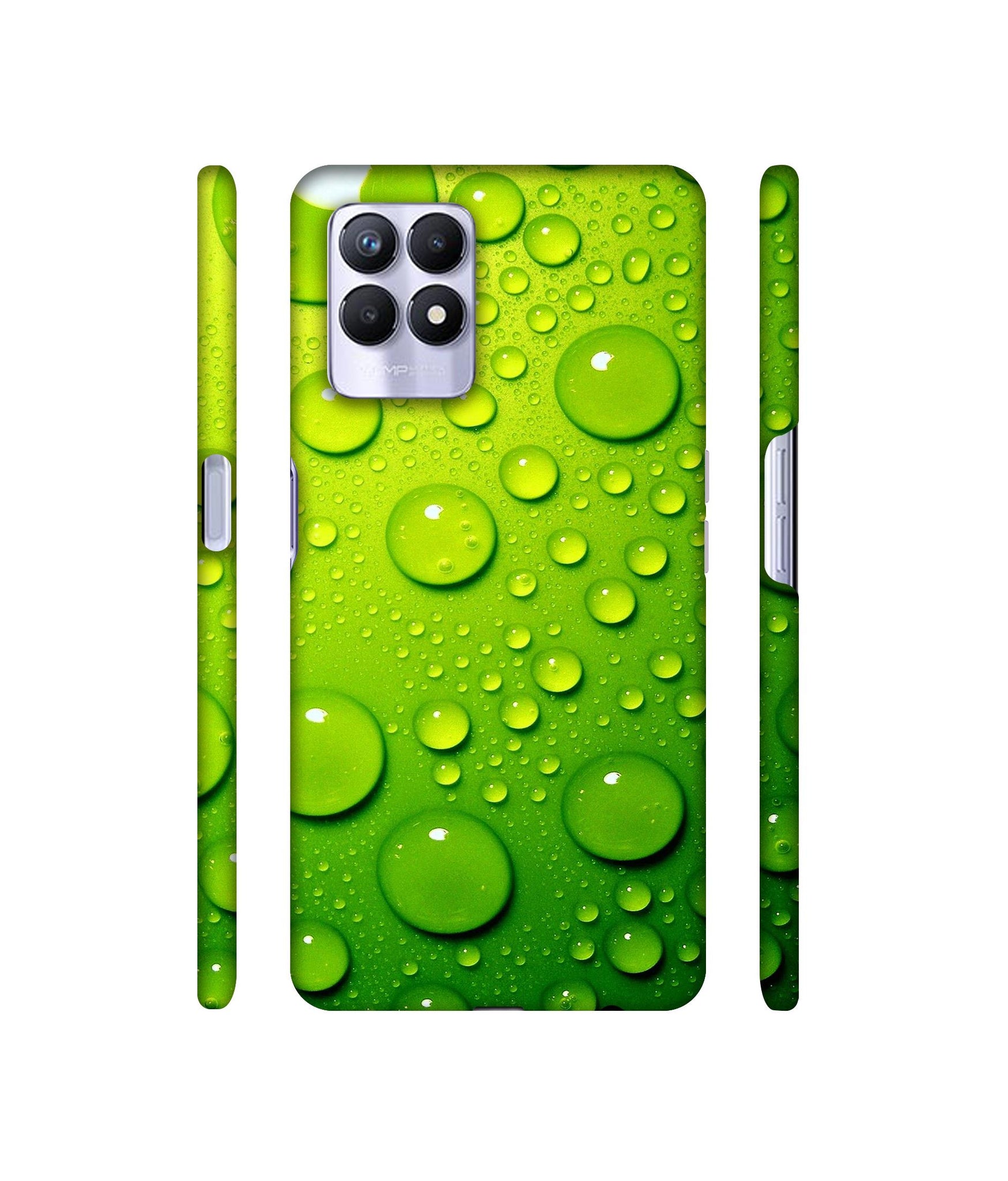 Green Bubbles Designer Hard Back Cover for Realme 8i