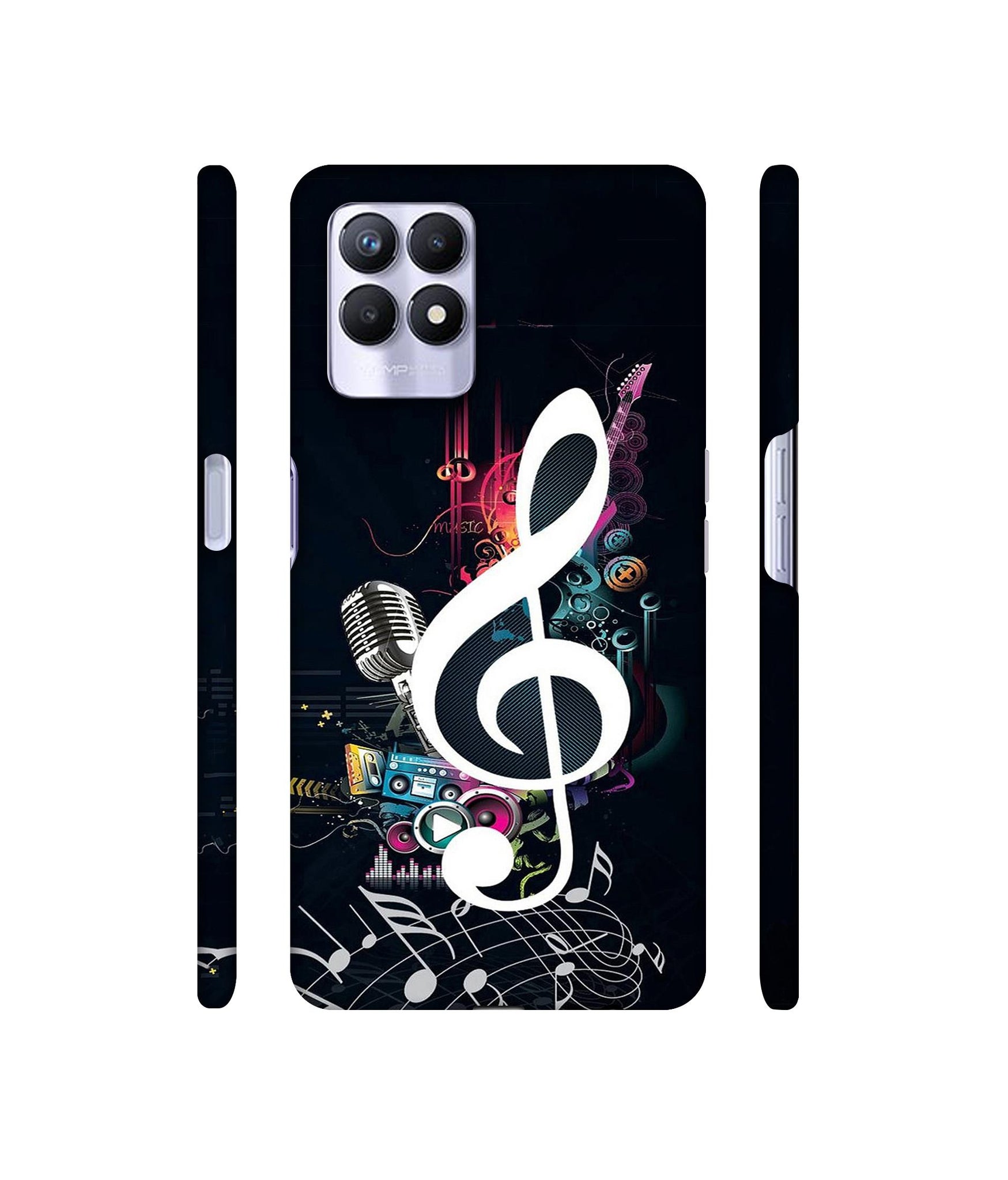 Mike and Music Designer Hard Back Cover for Realme 8i