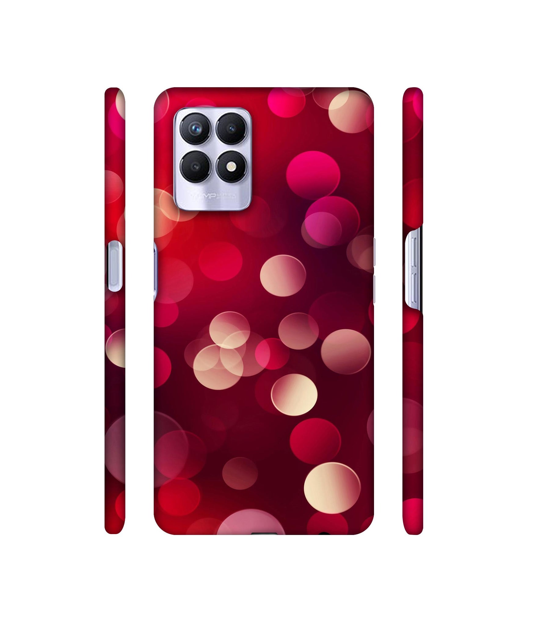 3D Circles Designer Hard Back Cover for Realme 8i