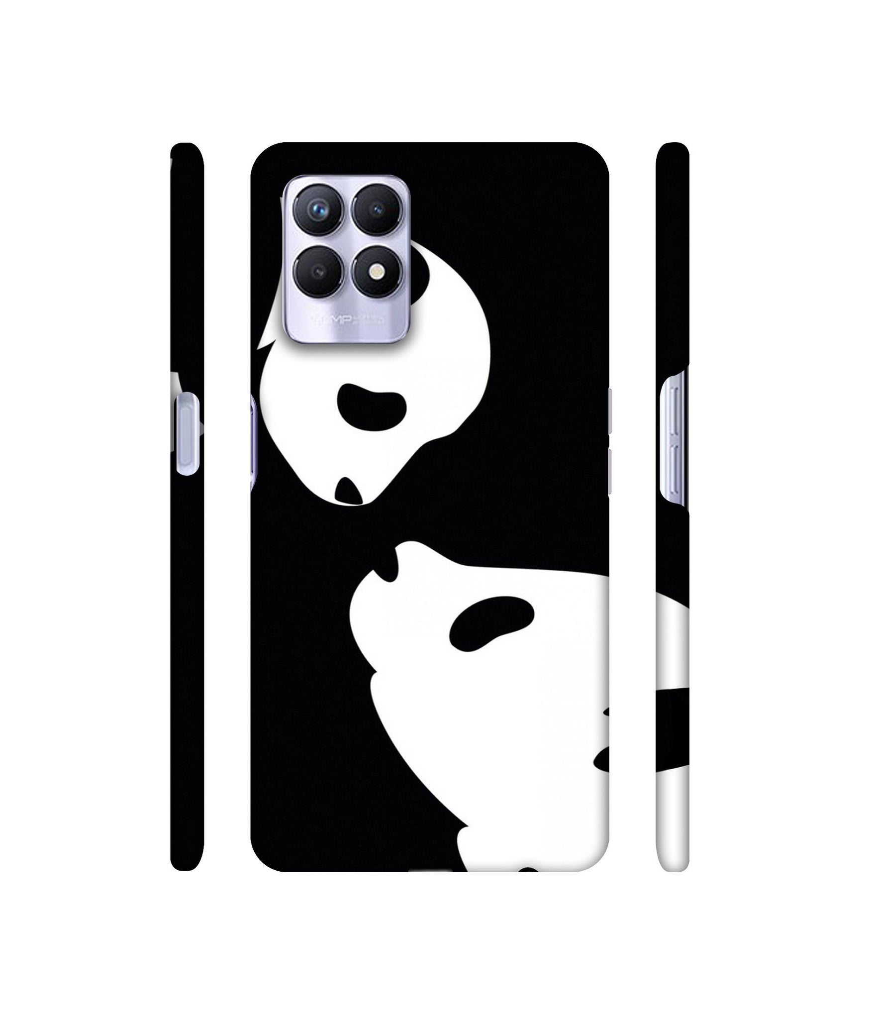 Panda Drawing Designer Hard Back Cover for Realme 8i