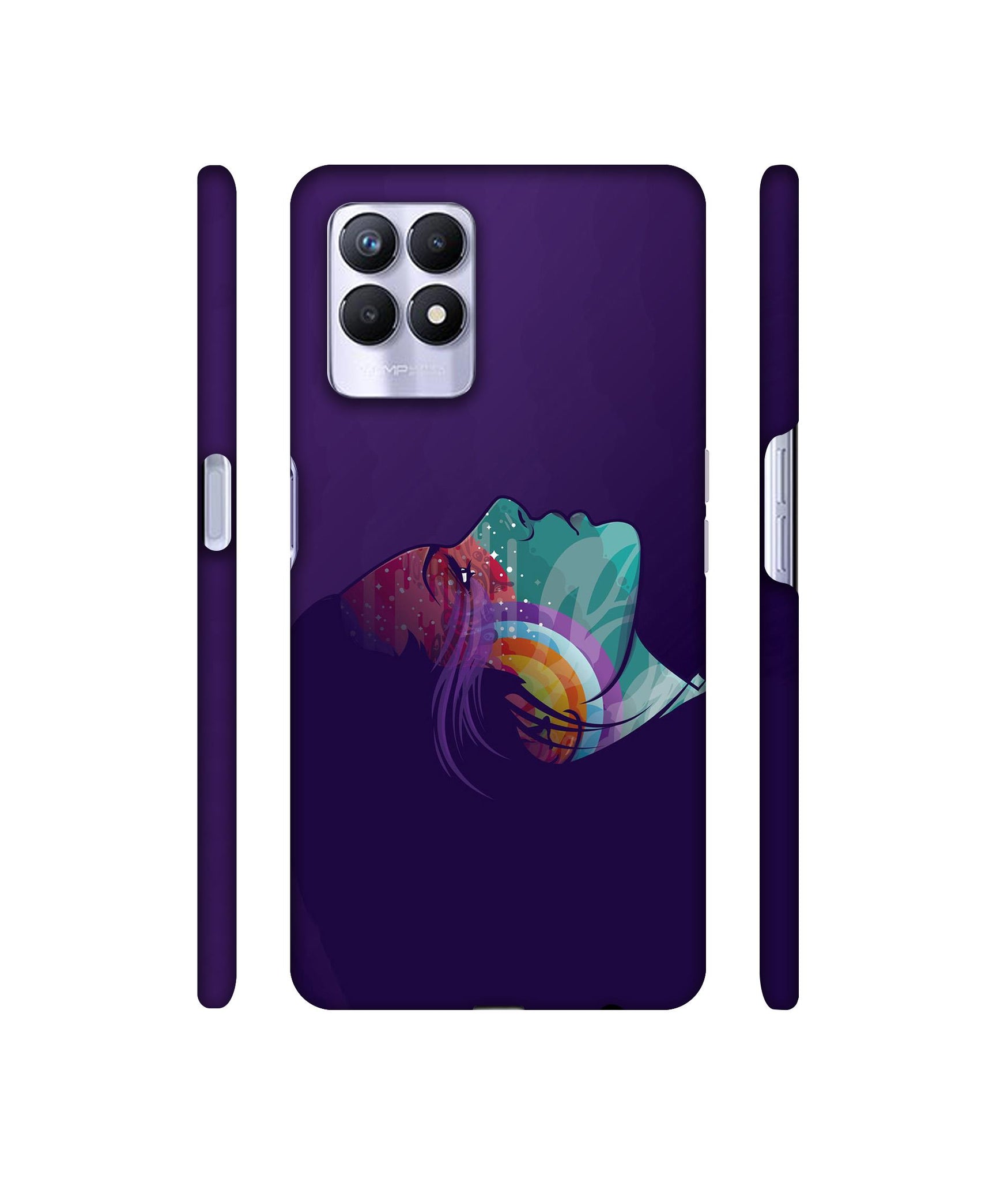 Vector Girl Designer Hard Back Cover for Realme 8i