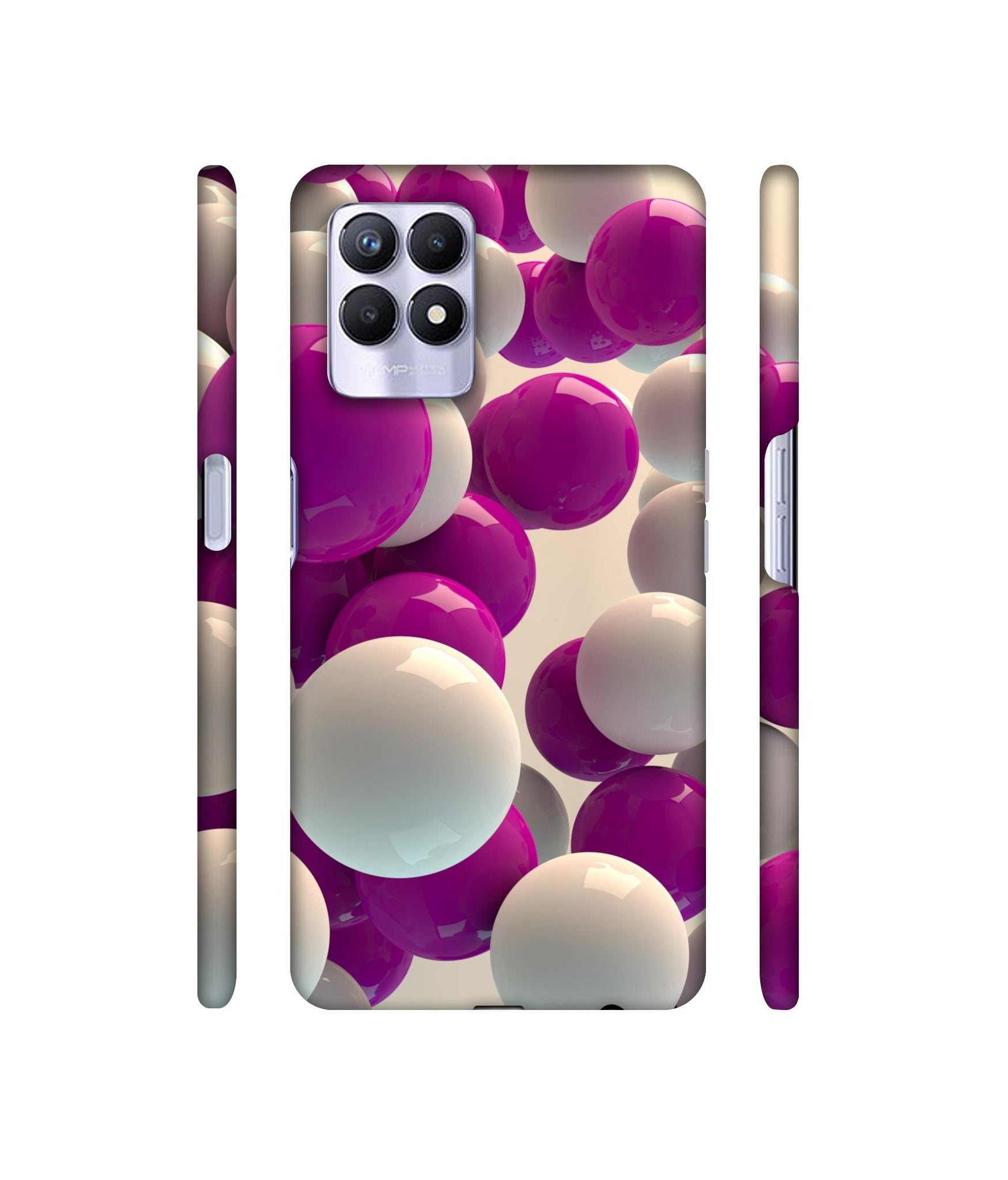 3D Balloons Designer Hard Back Cover for Realme 8i