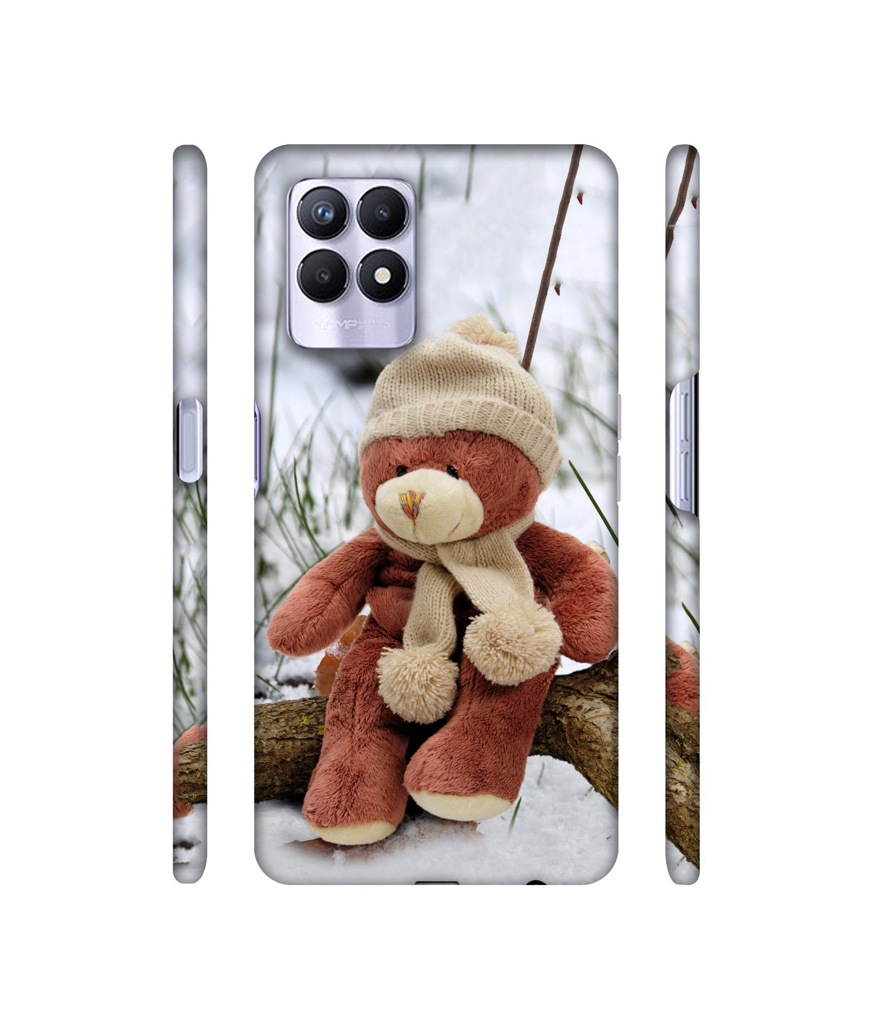 Woolen Bear Designer Hard Back Cover for Realme 8i