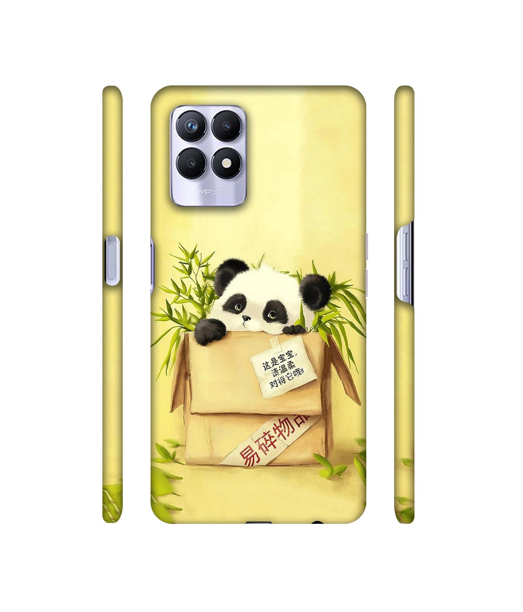 Panda In Box Designer Hard Back Cover for Realme 8i