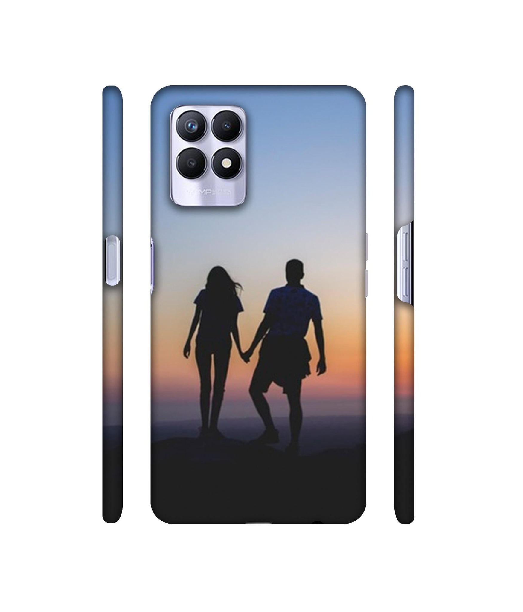 Couple On Beach Designer Hard Back Cover for Realme 8i