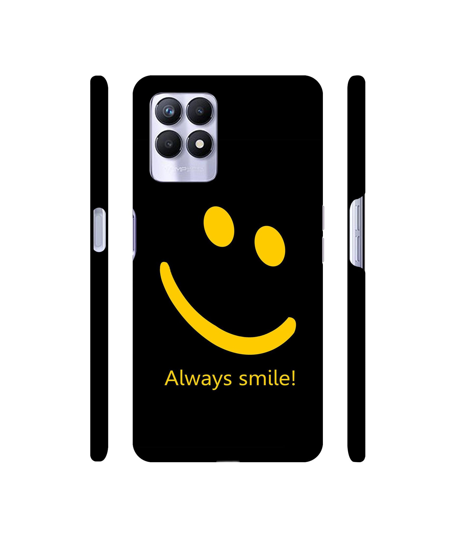 Always Smile Quote Designer Hard Back Cover for Realme 8i