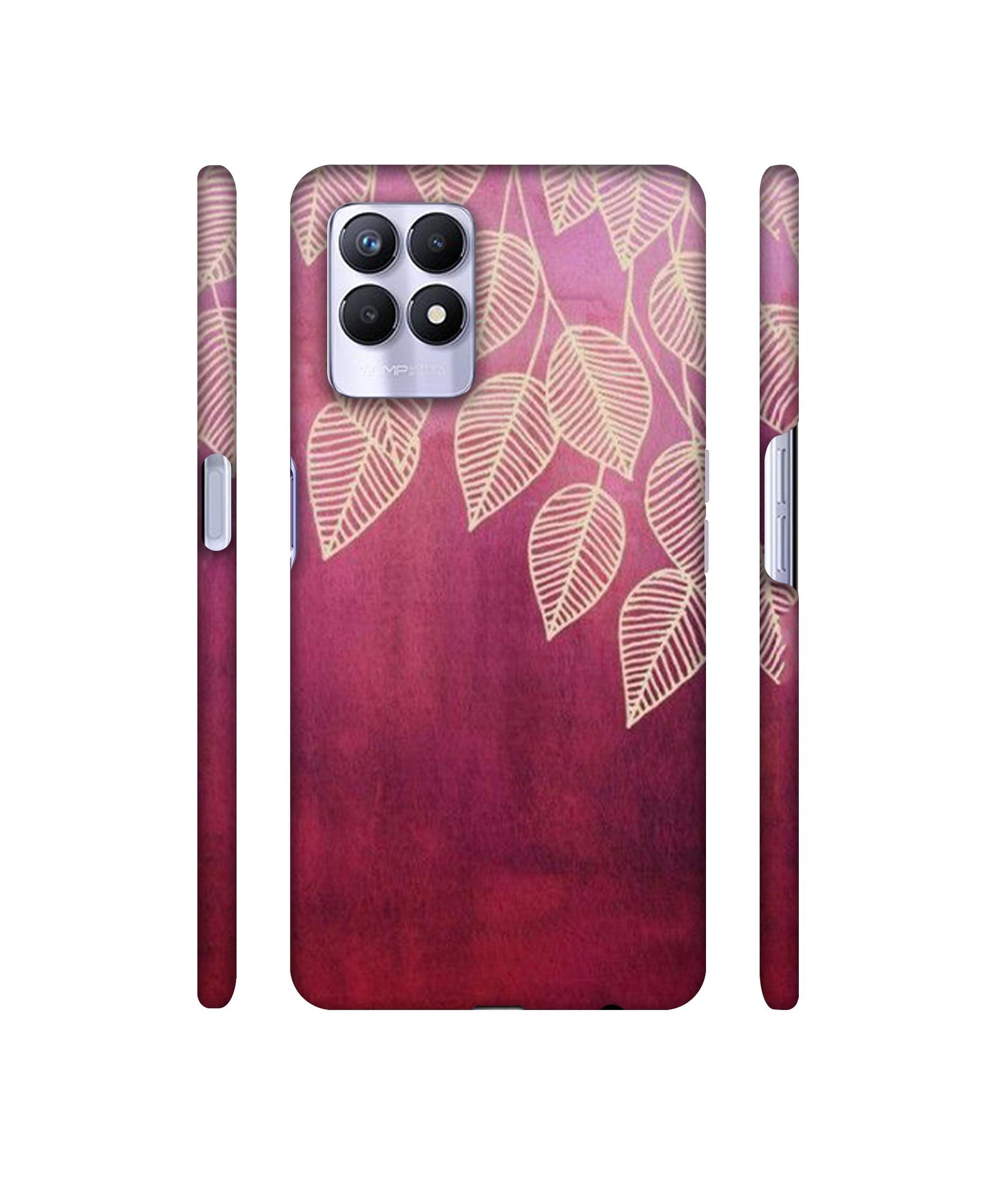 Leaf Pattern Designer Hard Back Cover for Realme 8i