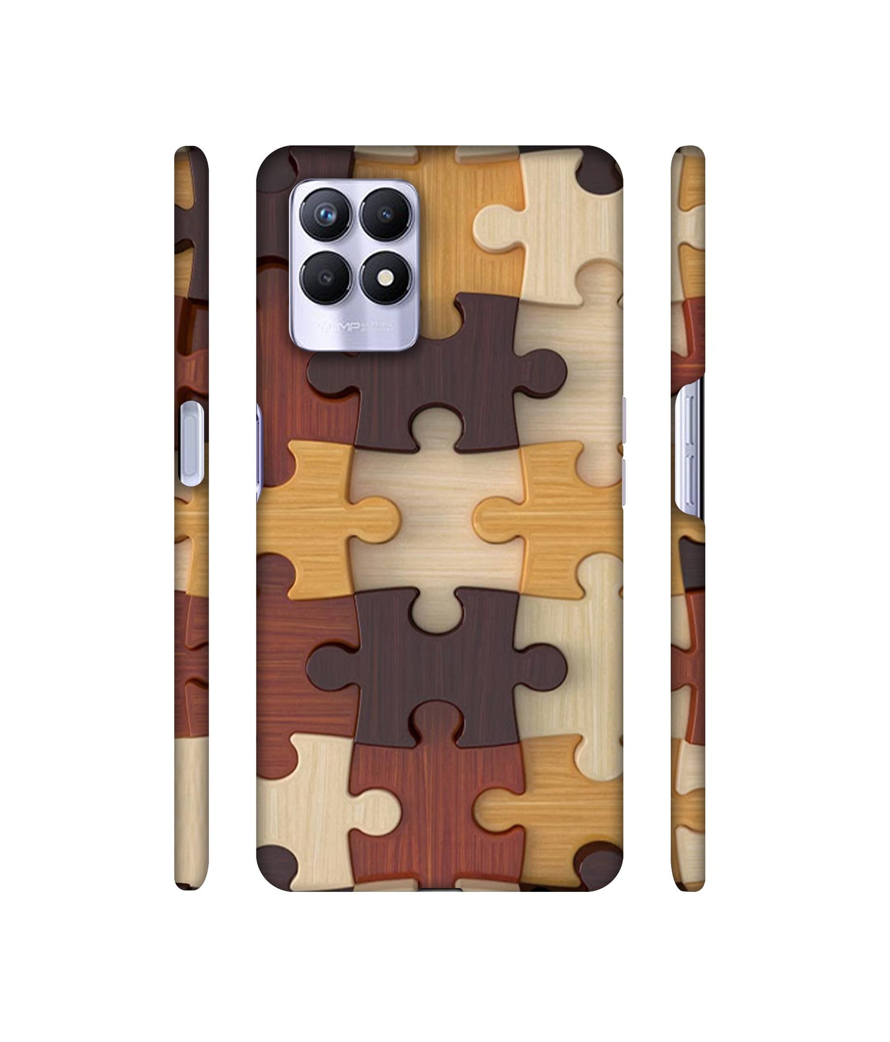 Puzzle Pattern Designer Hard Back Cover for Realme 8i