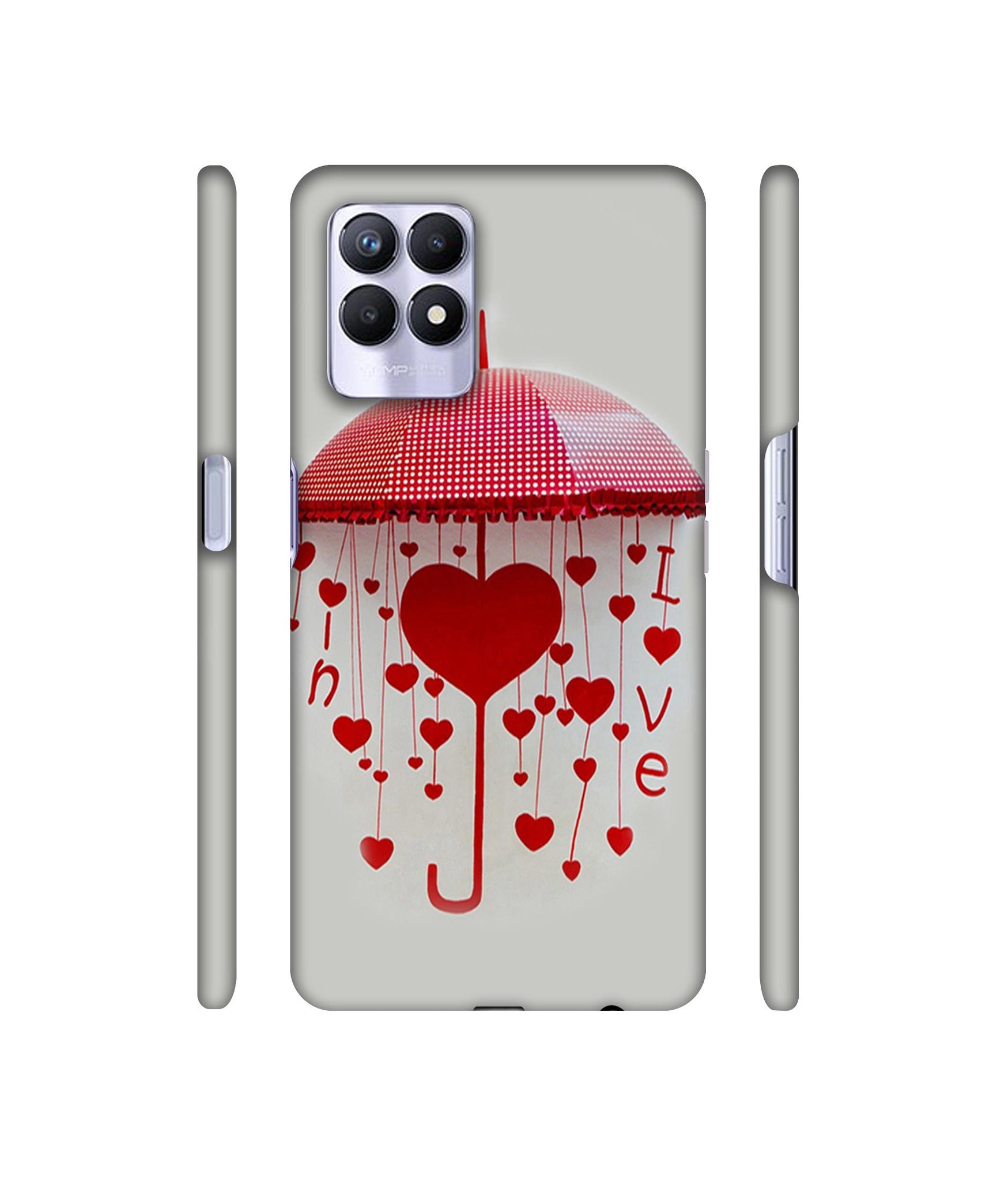 Love Heart Designer Hard Back Cover for Realme 8i