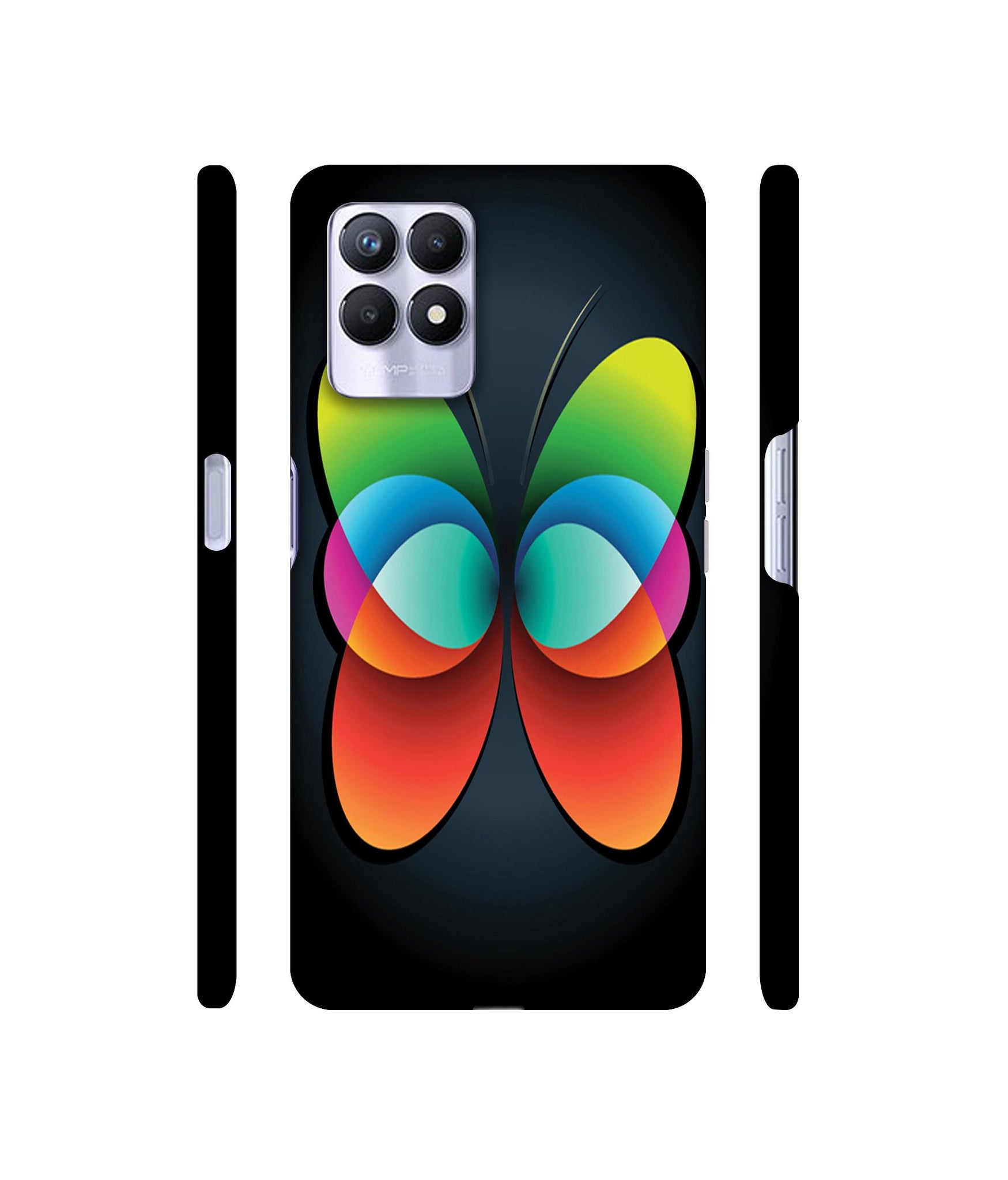 Colourfull Butterfly Designer Hard Back Cover for Realme 8i