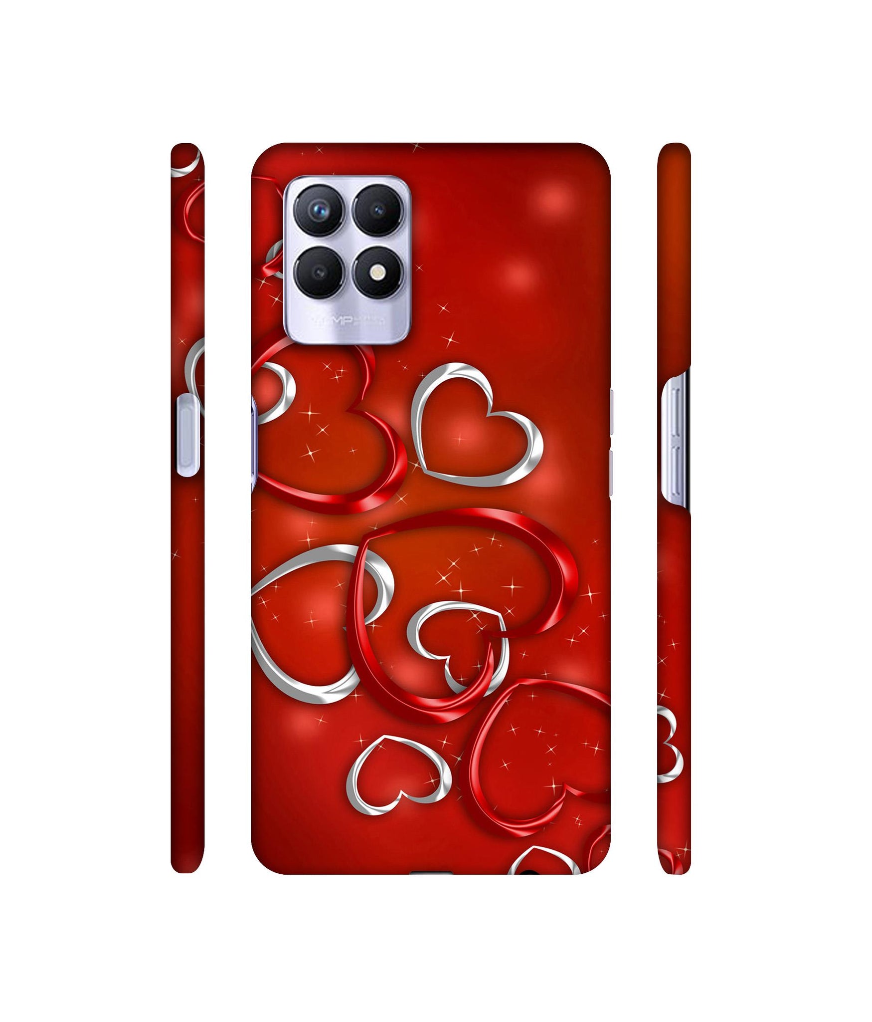 Hearts Designer Hard Back Cover for Realme 8i