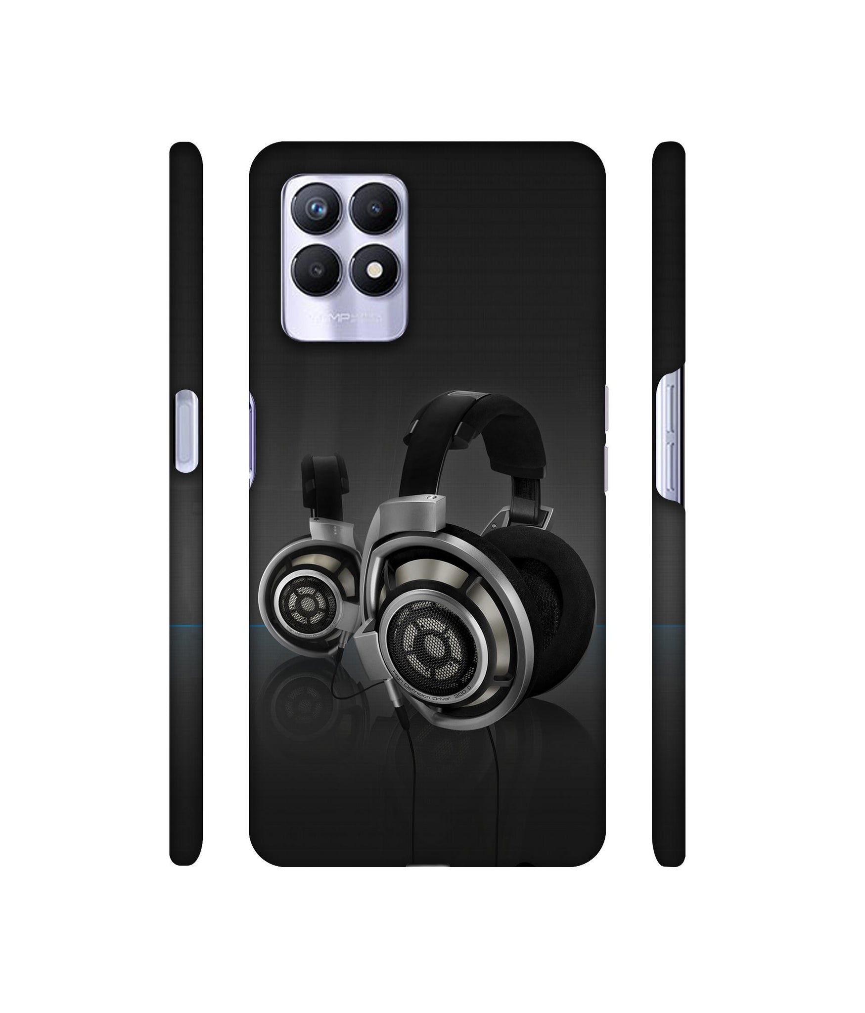 Head Phone Designer Hard Back Cover for Realme 8i