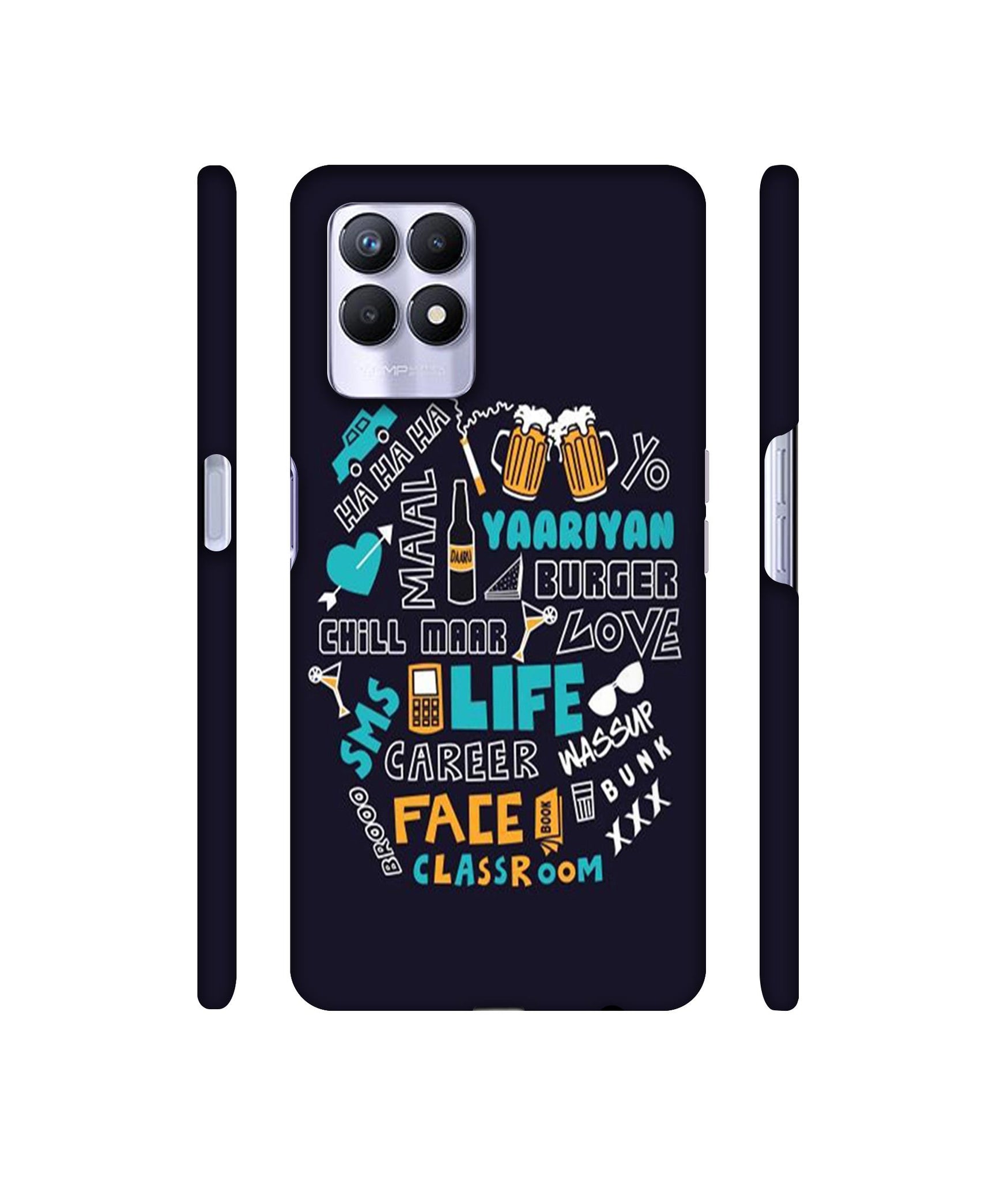 Funny Quote Designer Hard Back Cover for Realme 8i