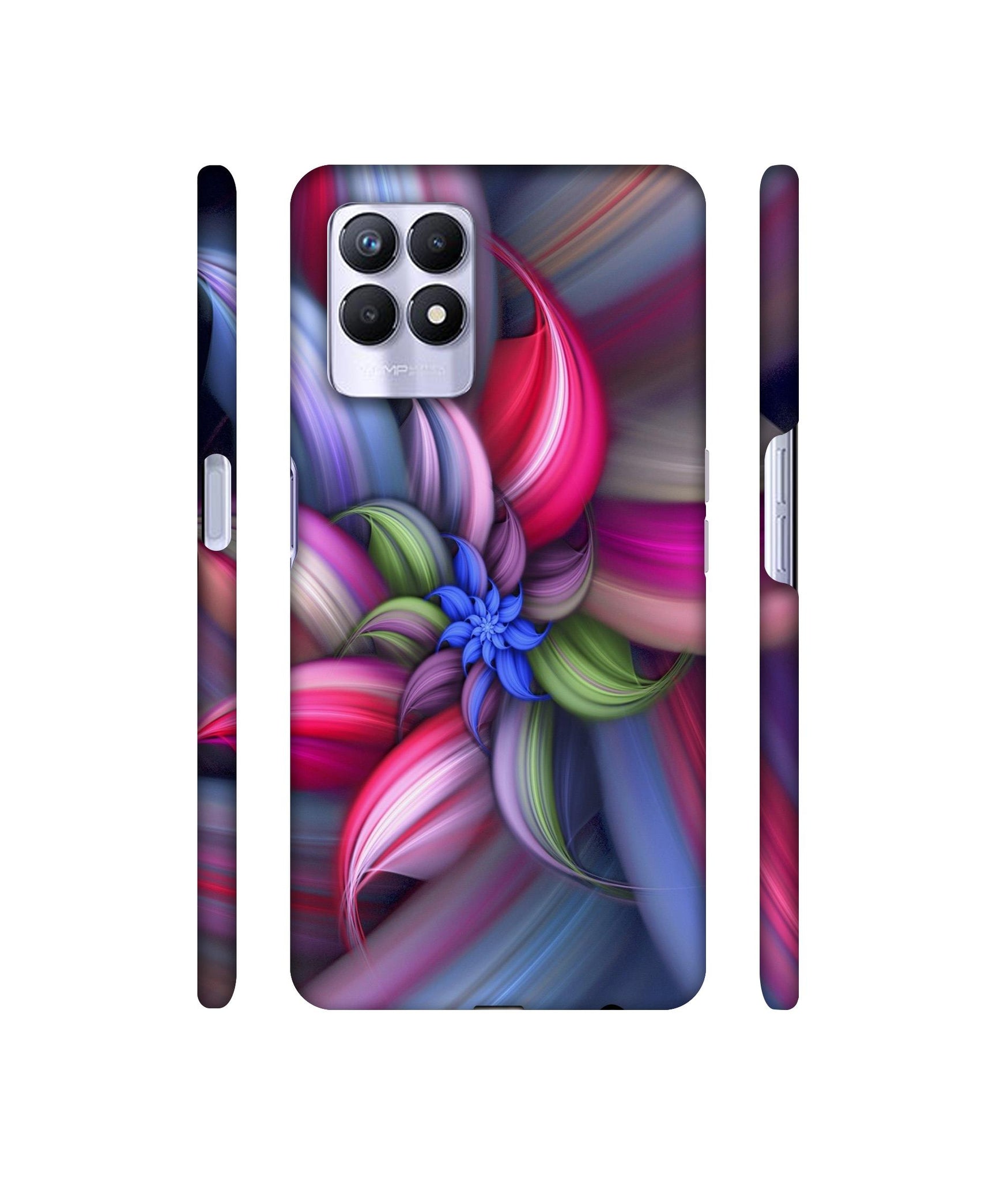 Colorful Flower Designer Hard Back Cover for Realme 8i