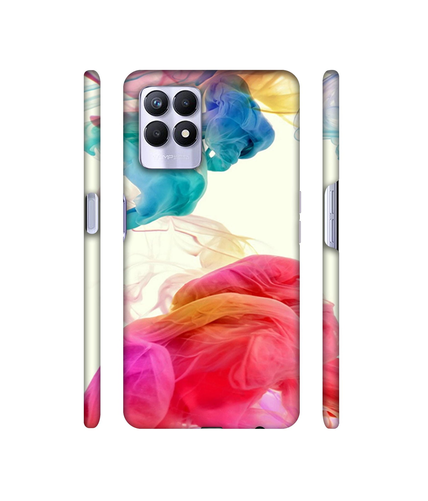 Colored Smoke Designer Hard Back Cover for Realme 8i