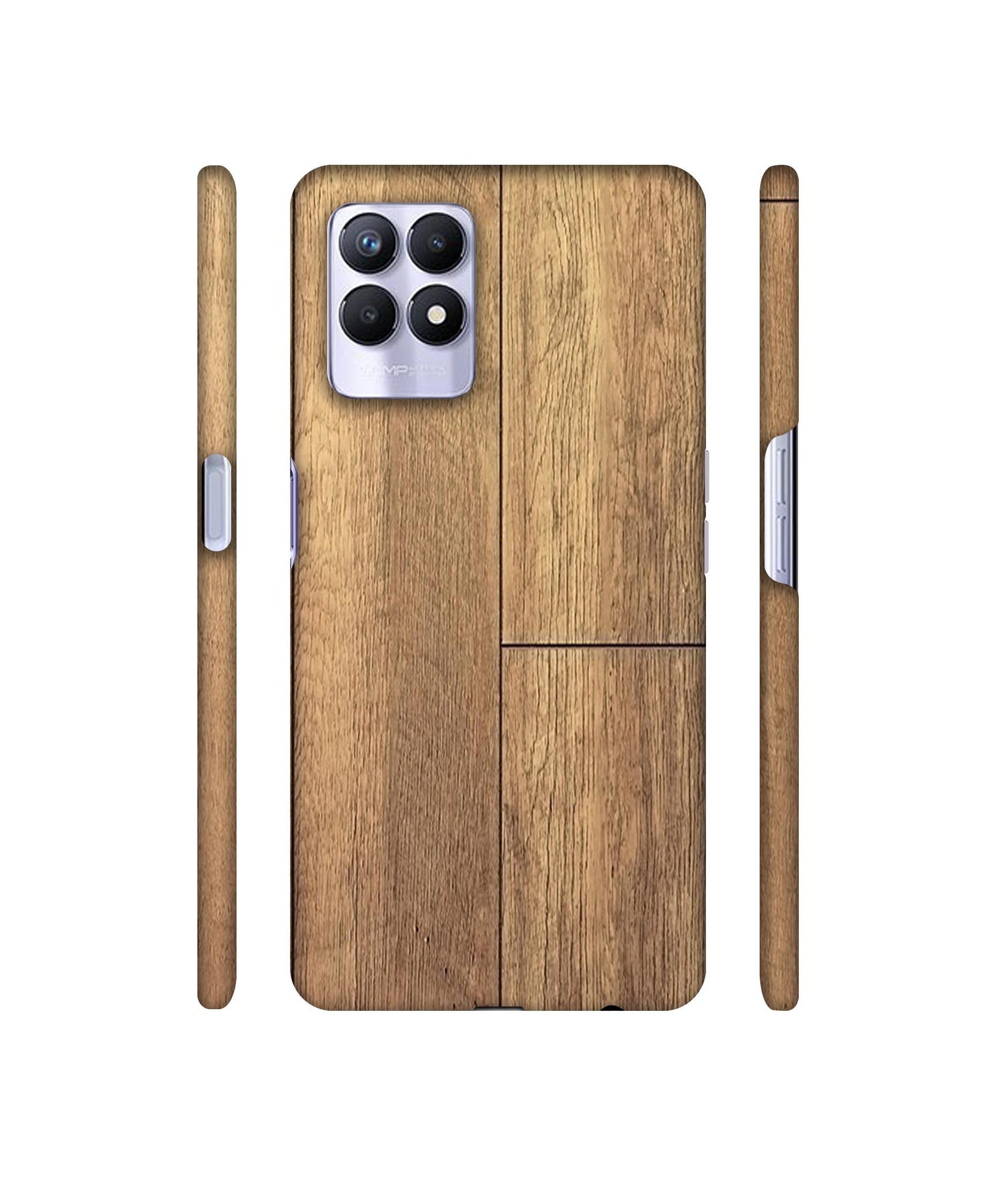 Wood Stretcher Designer Hard Back Cover for Realme 8i