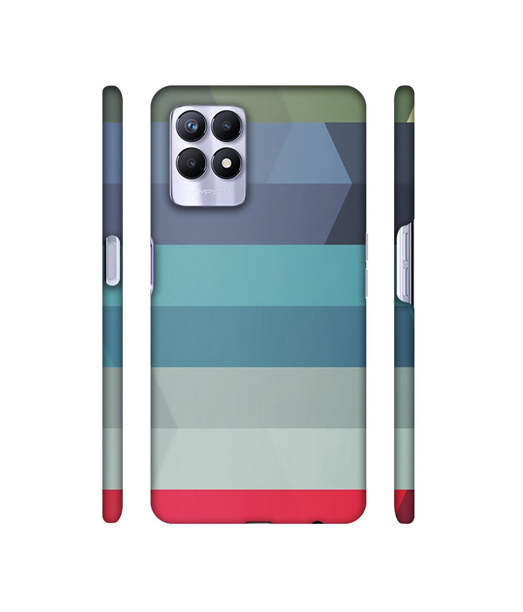 Colorful Lines Designer Hard Back Cover for Realme 8i