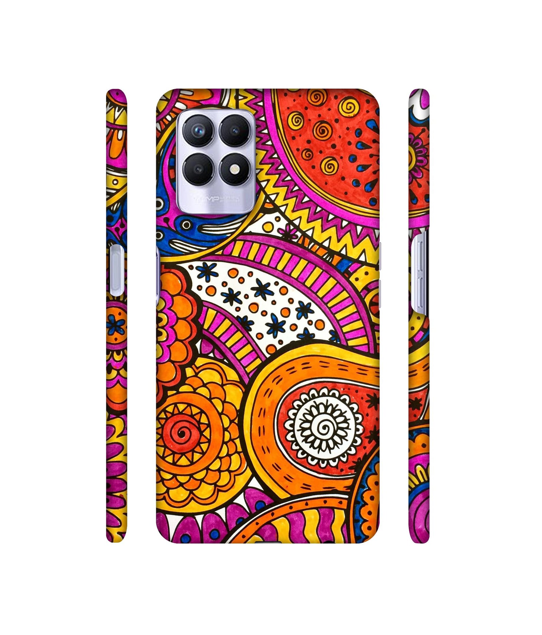 Rangoli Paisley Art Designer Hard Back Cover for Realme 8i