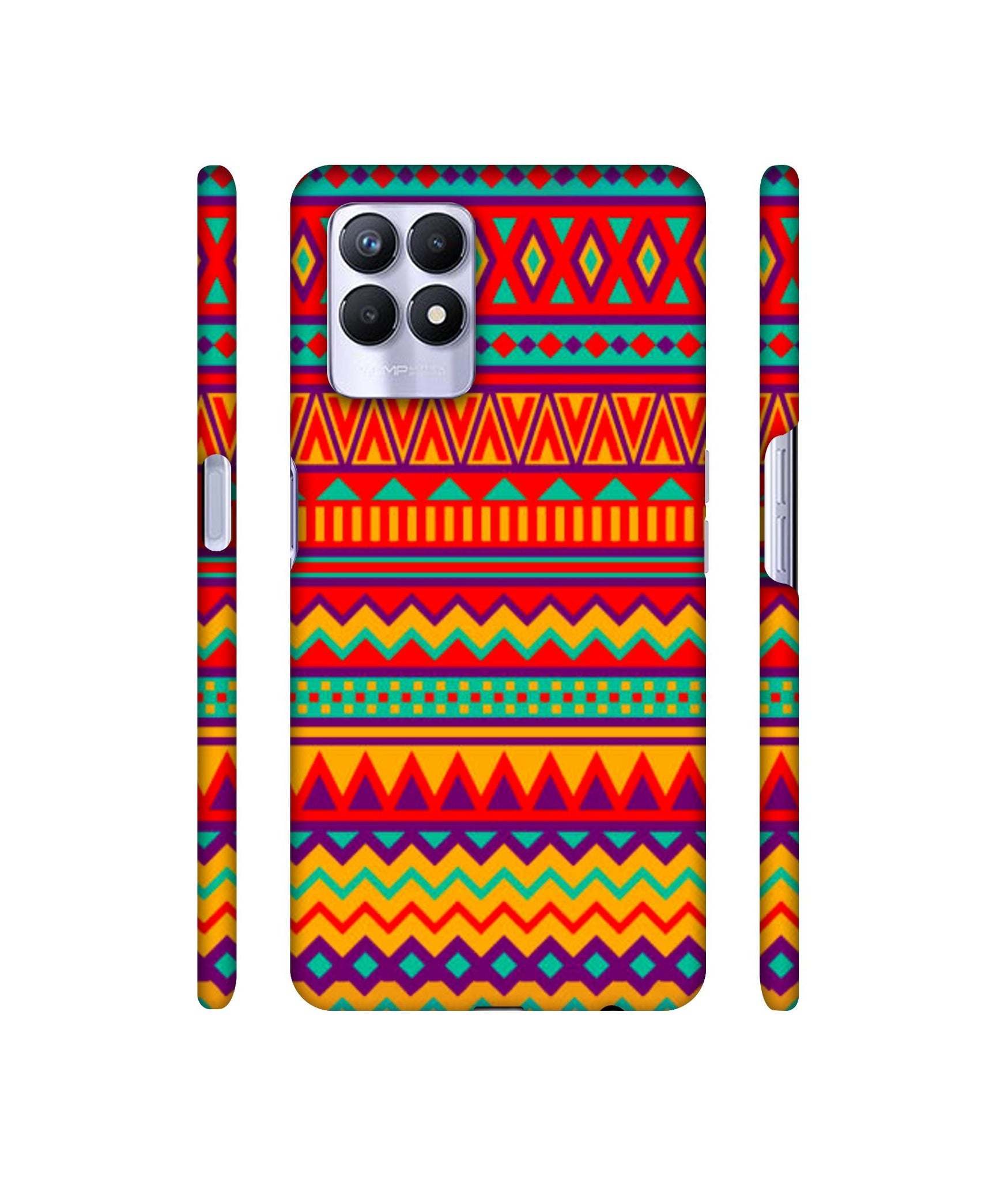 Multicolor Rangoli Art Designer Hard Back Cover for Realme 8i