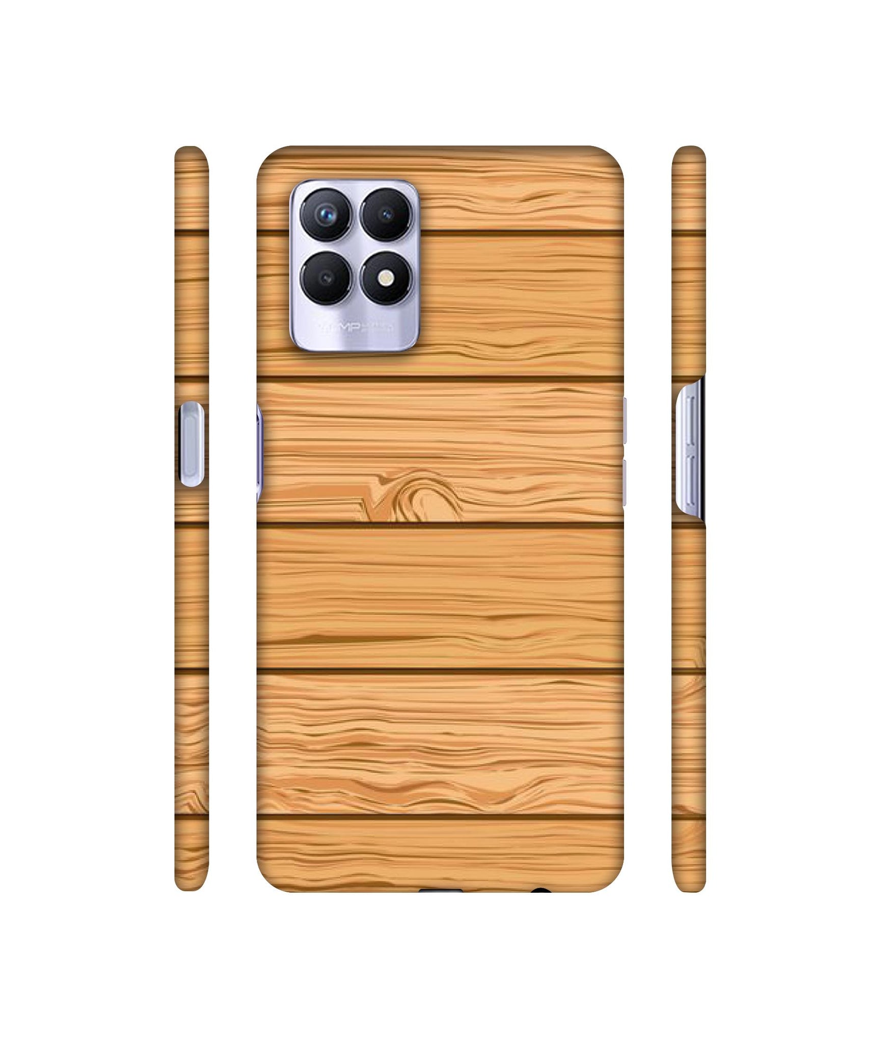 Wooden Texture Pattern Designer Hard Back Cover for Realme 8i