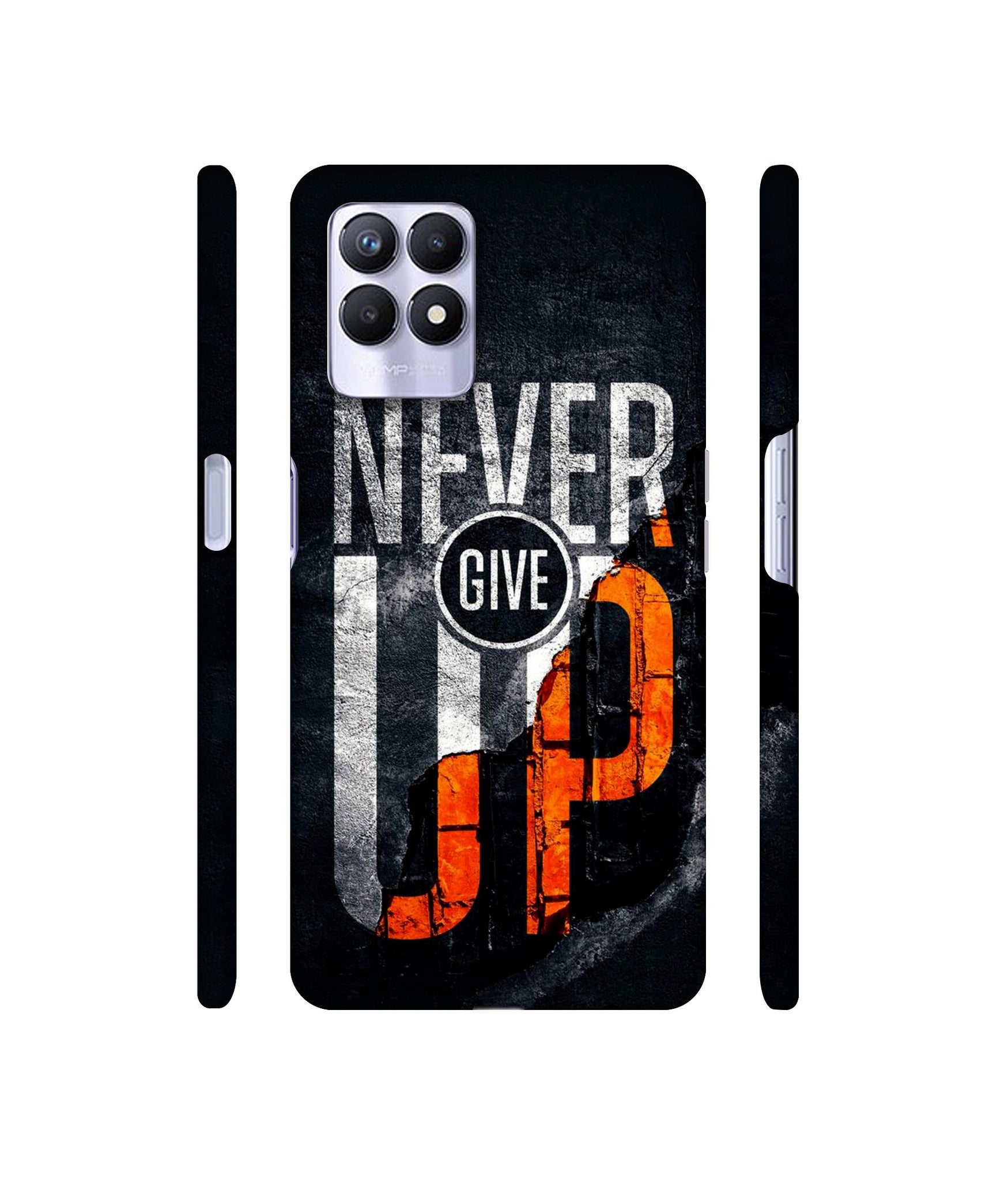 Never Give Up Designer Hard Back Cover for Realme 8i