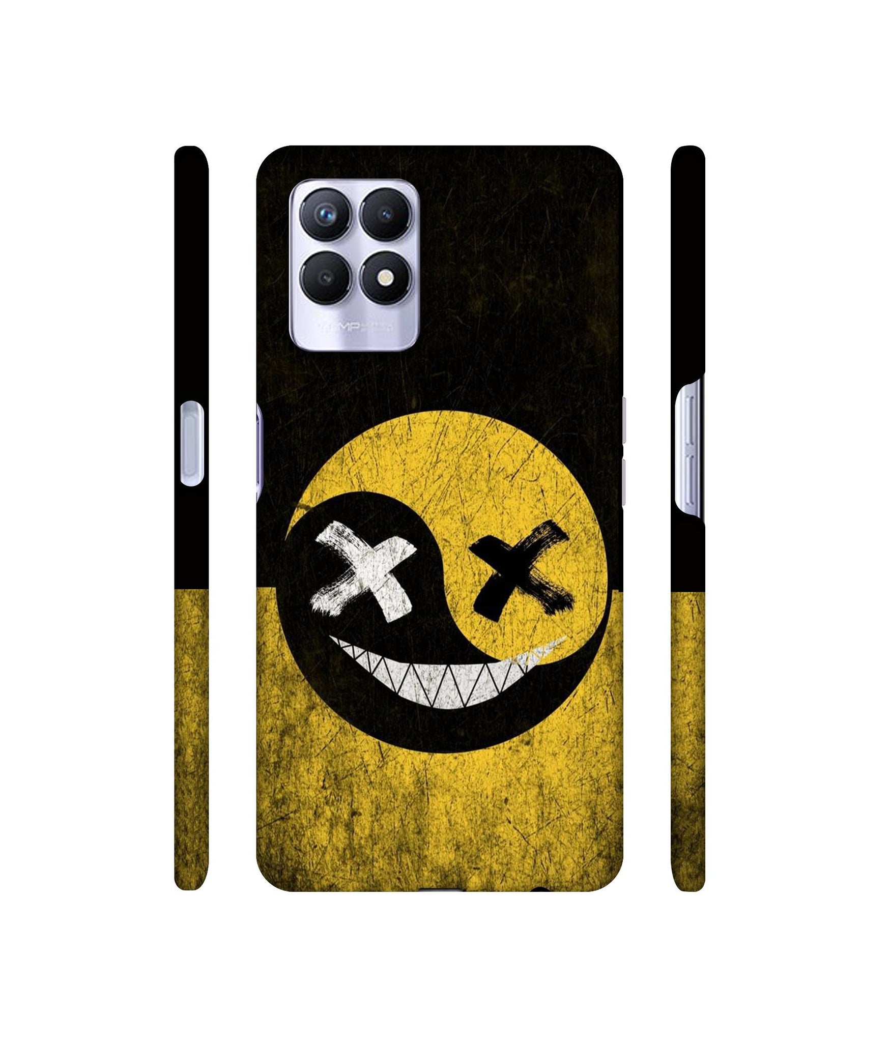 Double Face Smile Designer Hard Back Cover for Realme 8i