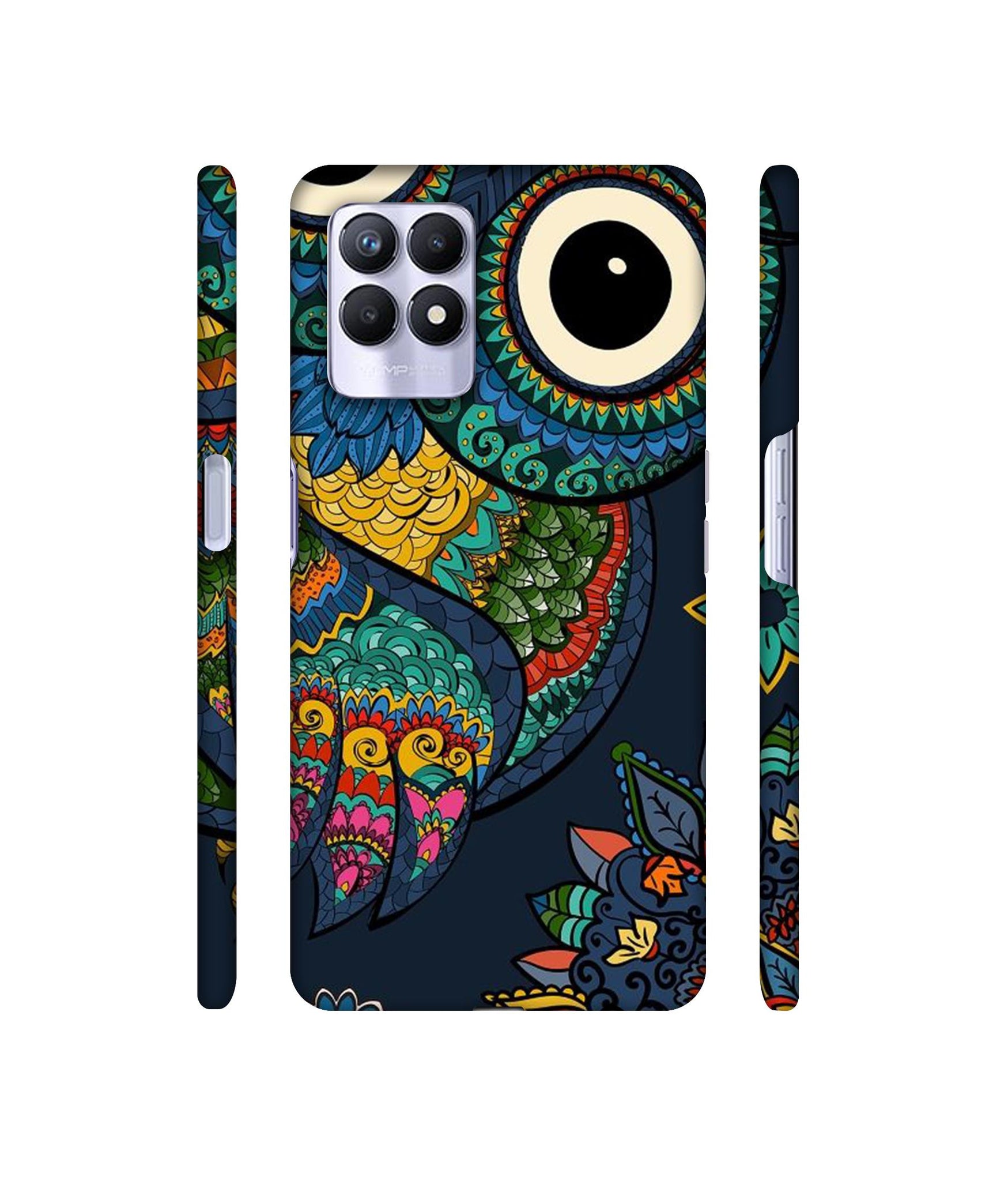 Owl Designer Hard Back Cover for Realme 8i