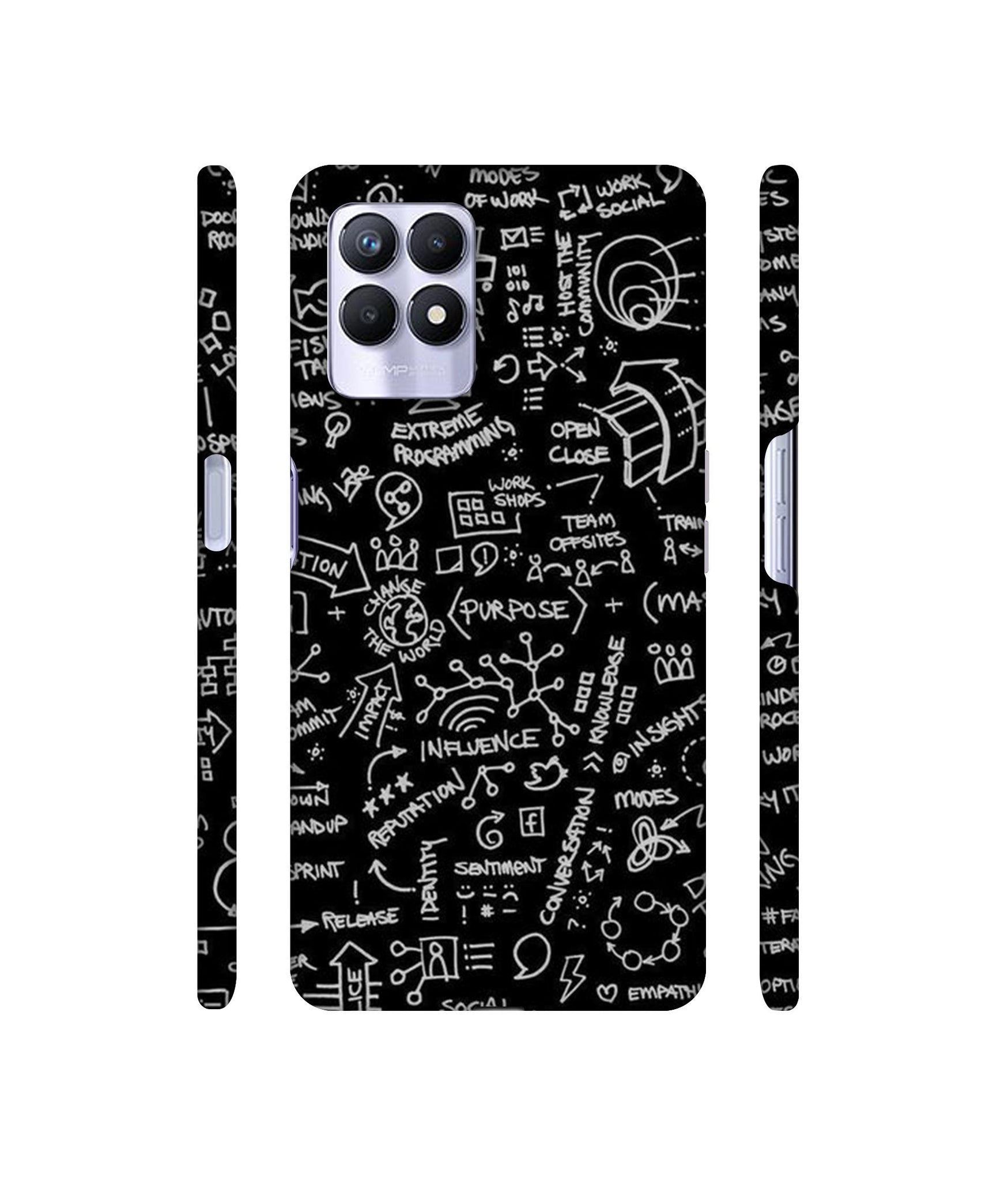 Formulas Designer Hard Back Cover for Realme 8i