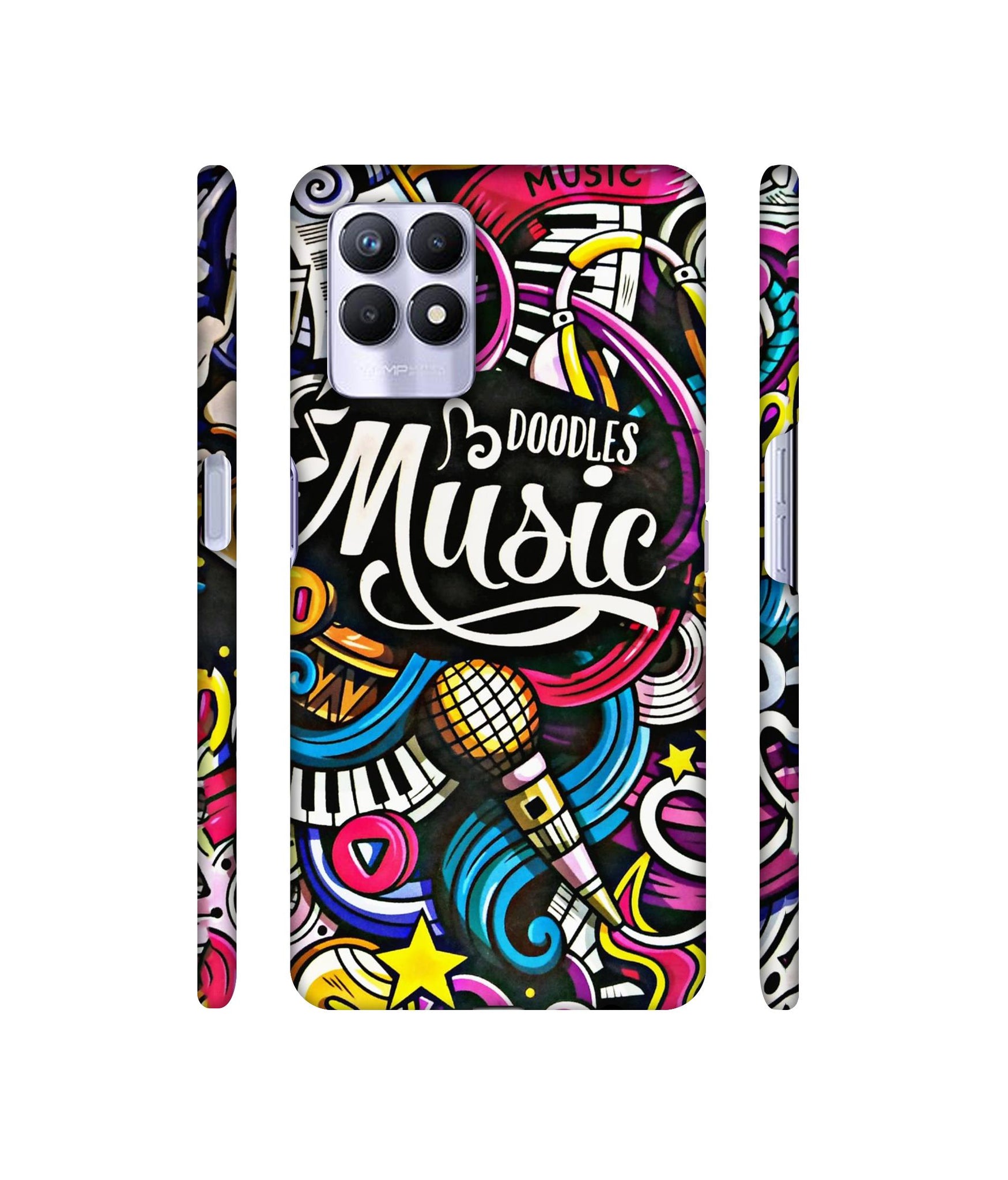 Doodles Music Designer Hard Back Cover for Realme 8i