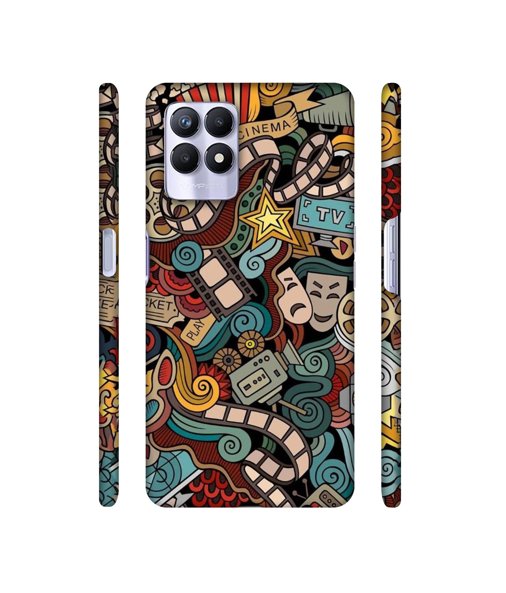 Movies Designer Hard Back Cover for Realme 8i